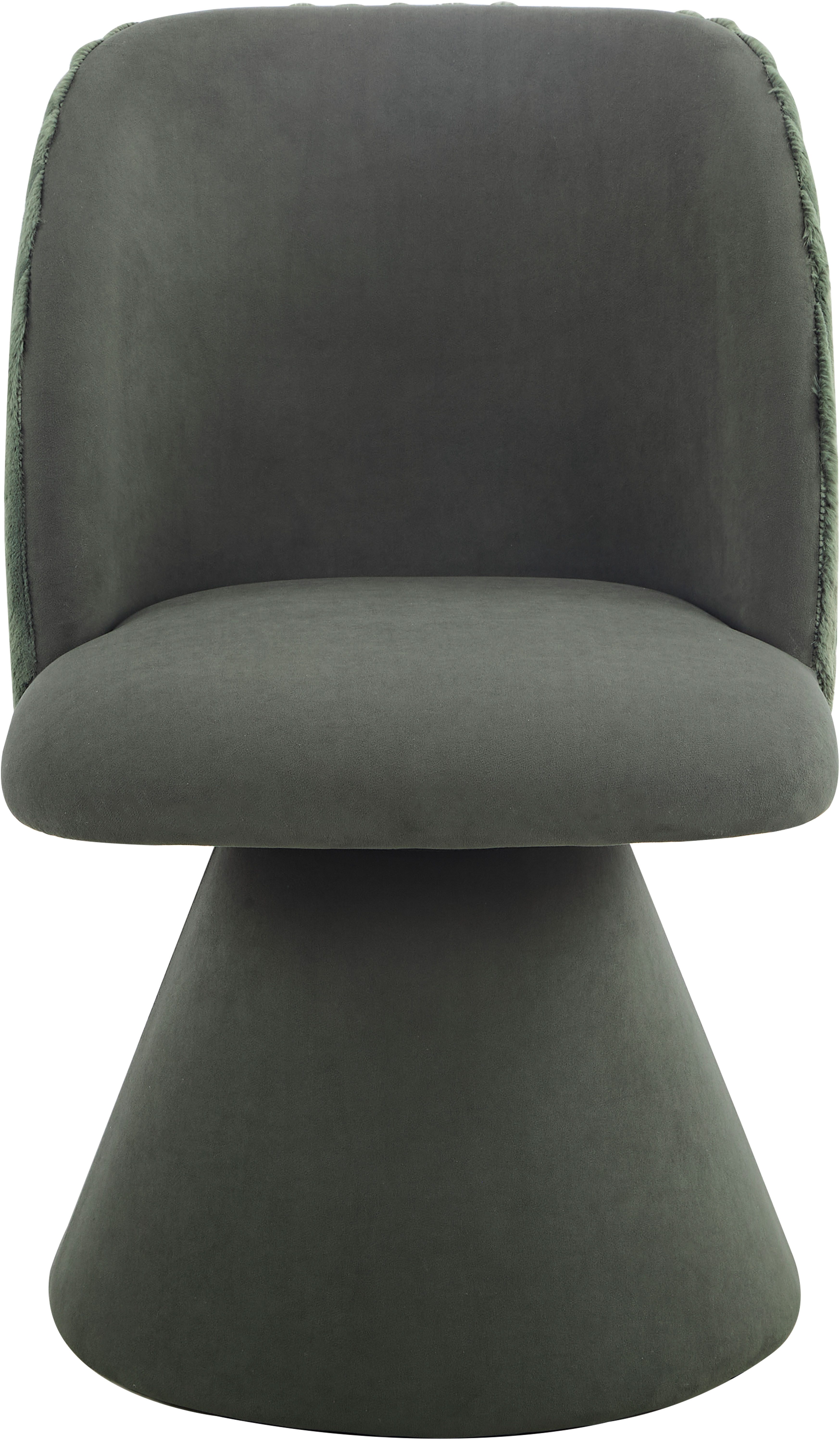 HELA Esszimmerstuhl BARI I Drehstuhl (Set, 1 St), 360° drehbar, Polsterfuß, Materialkombi, Außen Felloptik Innen Velvet