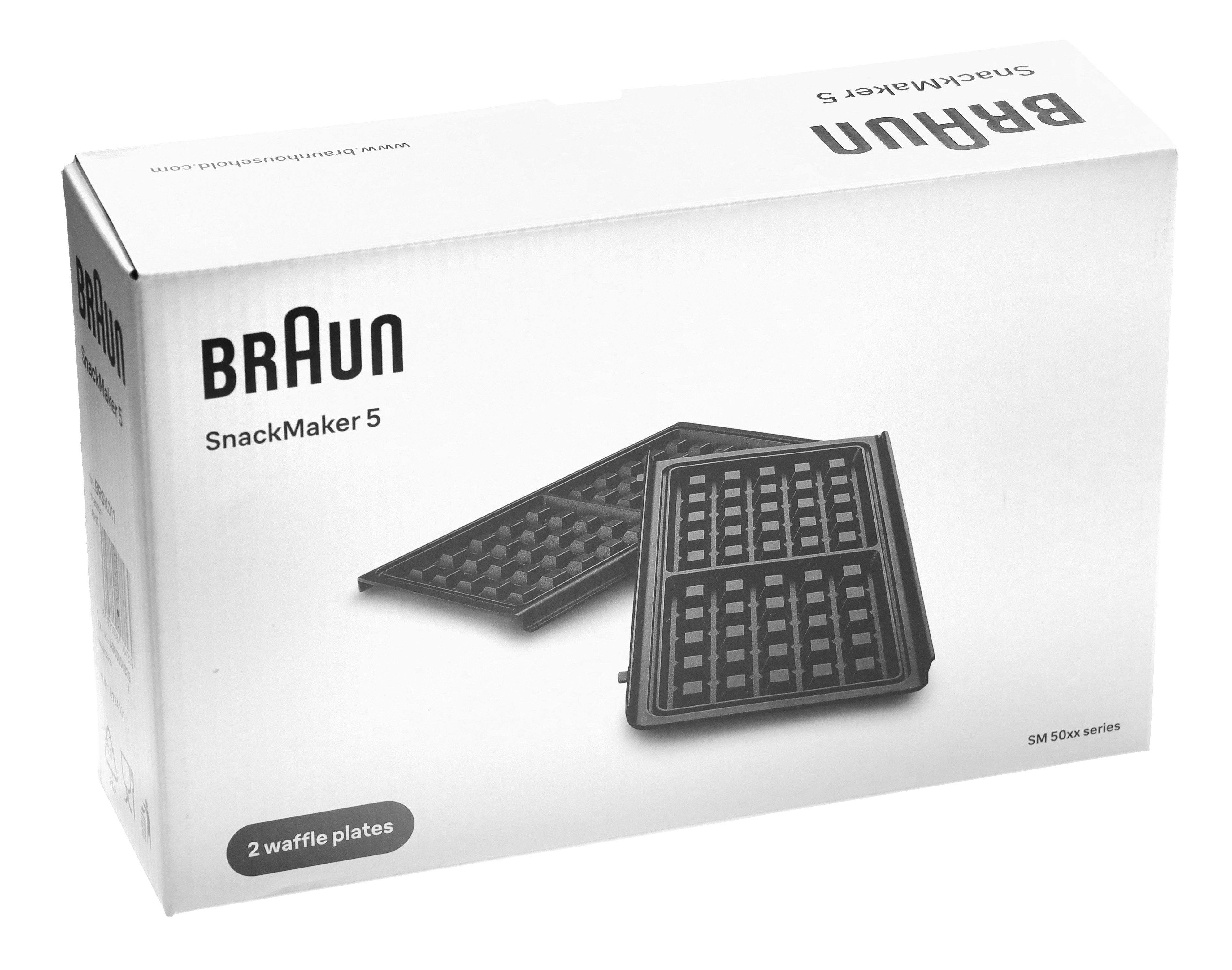 De'Longhi Backeinsatz Braun AS00006839 Waffelplatten für SM5000BK SM5038SL SM5005SL Sandwich