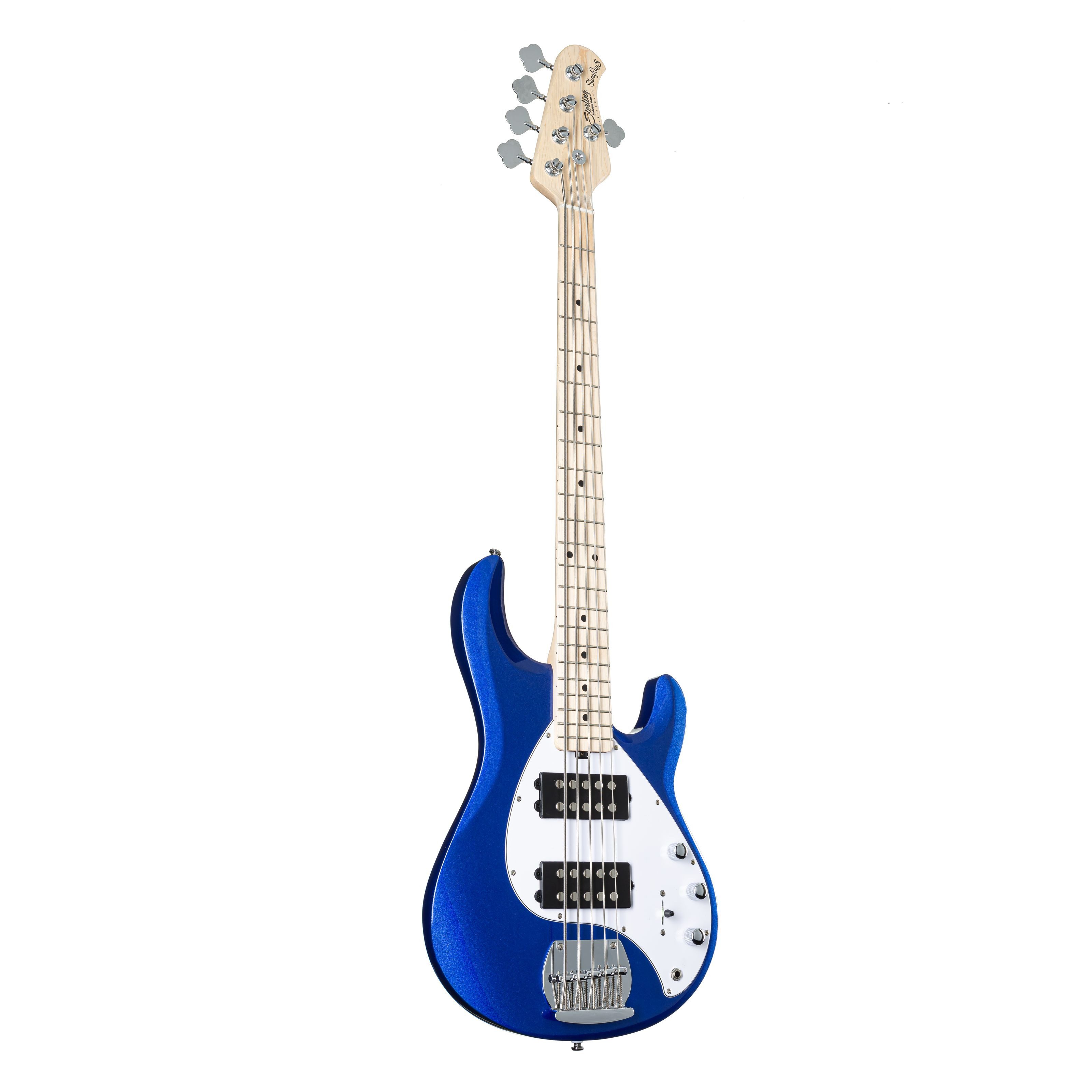 Sterling E-Bass, Электрические басы, 5-Saiter Электрические басы, StingRay RAY5 HH MN Cobra Blue - E-Bass