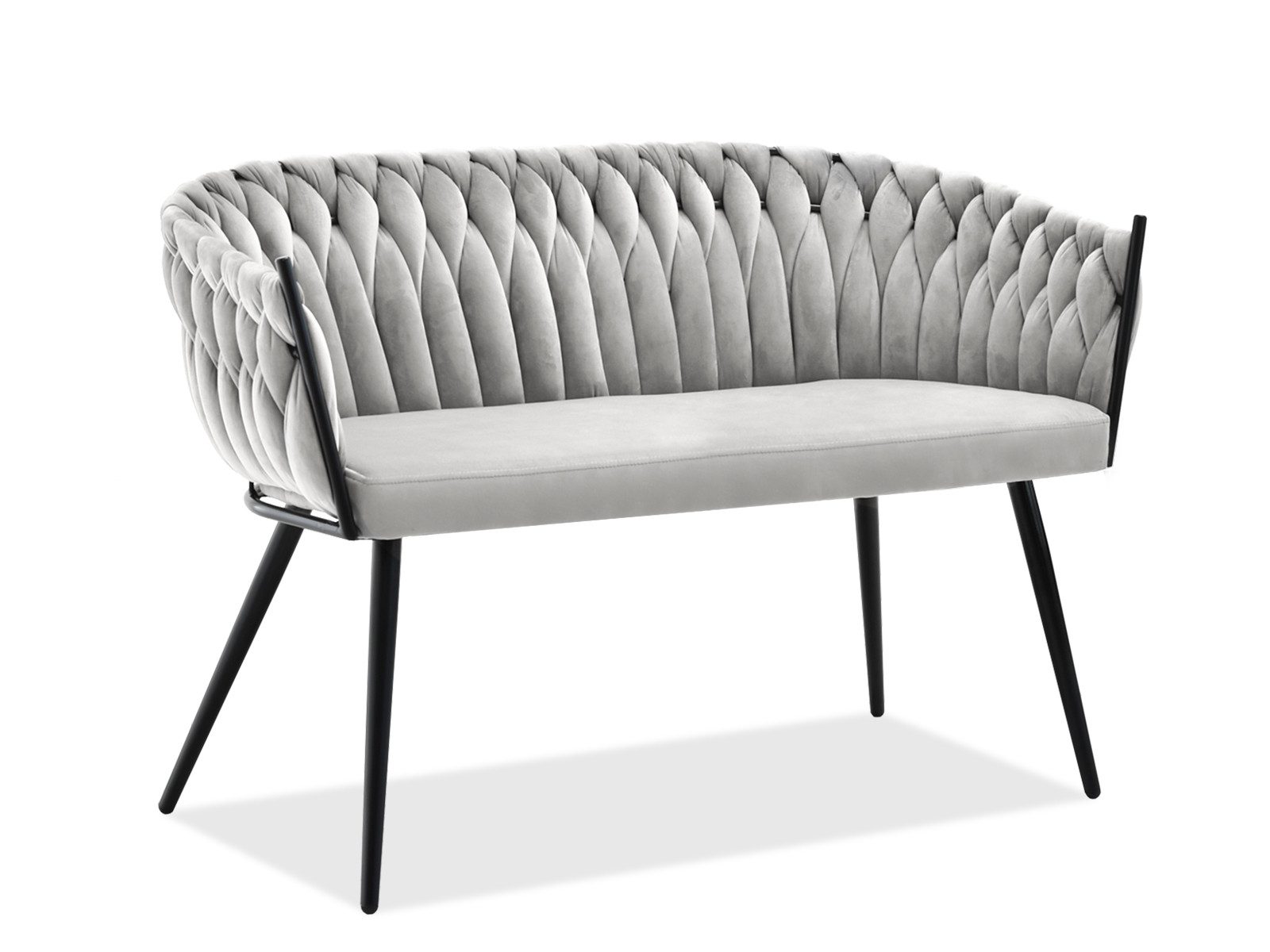 Compleo Polsterbank 2-Sitzer, Geflecht, velvet, ROSE perfekt für den Flur