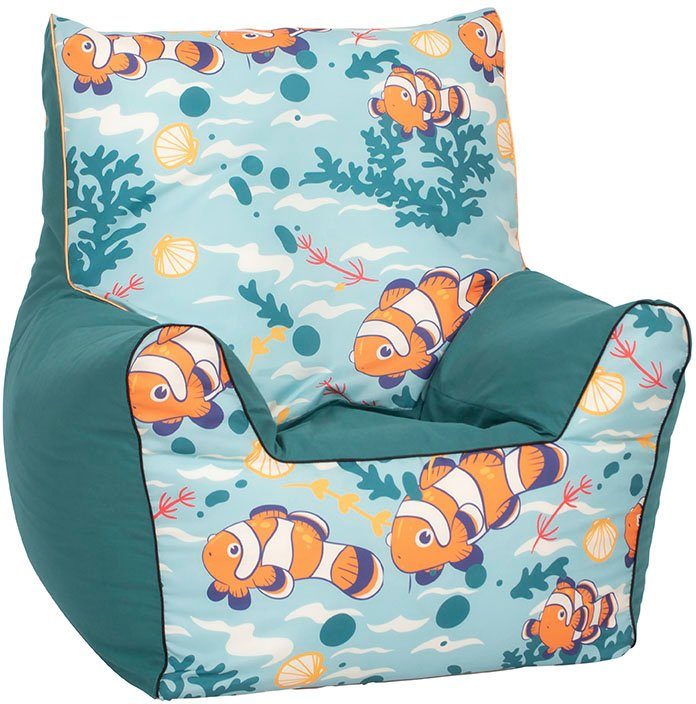 Knorrtoys® Sitzsack Junior, Clownfish, für Kinder; Made in Europe | Sitzsäcke