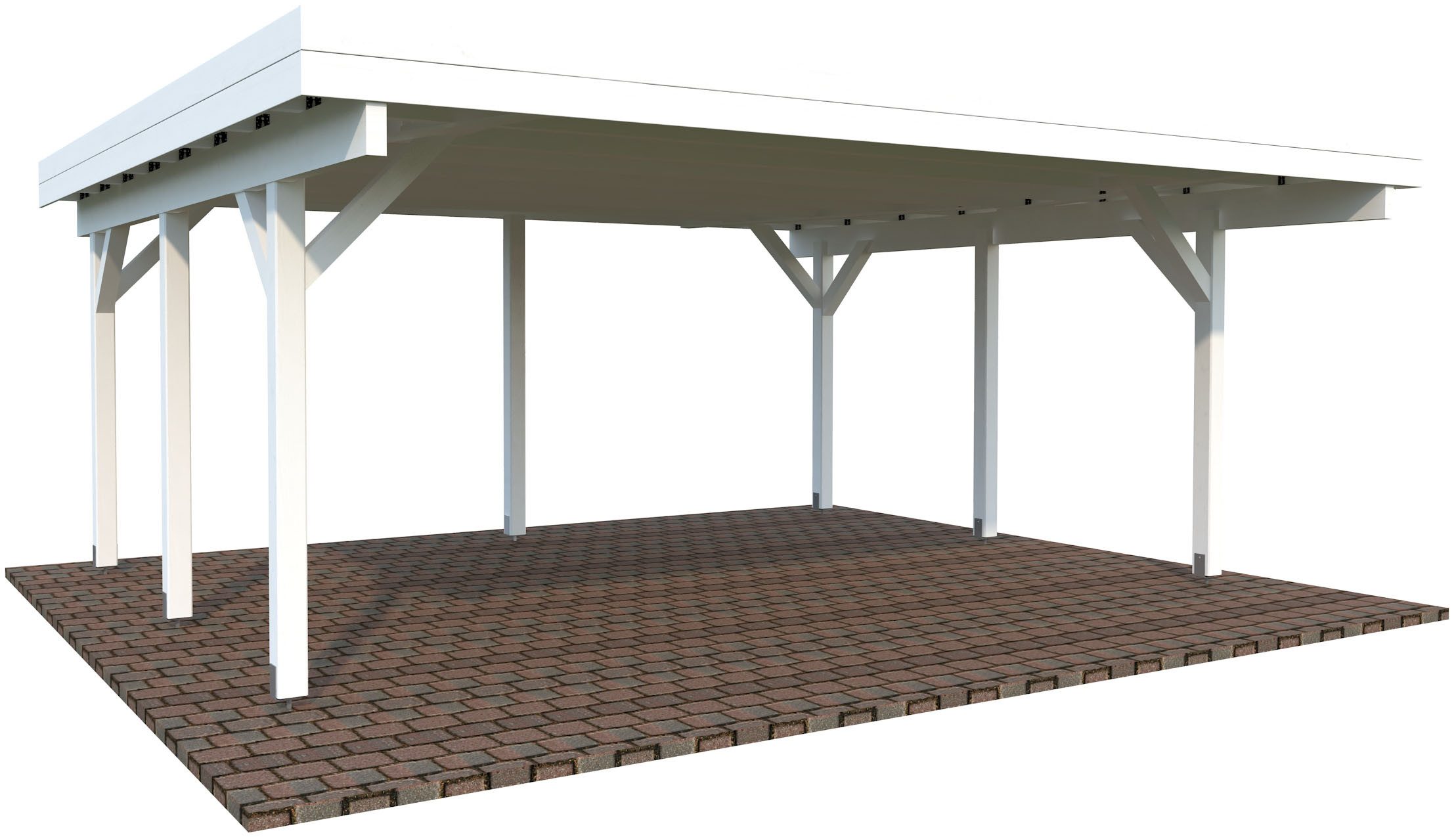 Palmako Doppelcarport Karl, BxT: 600x512 cm, 199 cm Einfahrtshöhe