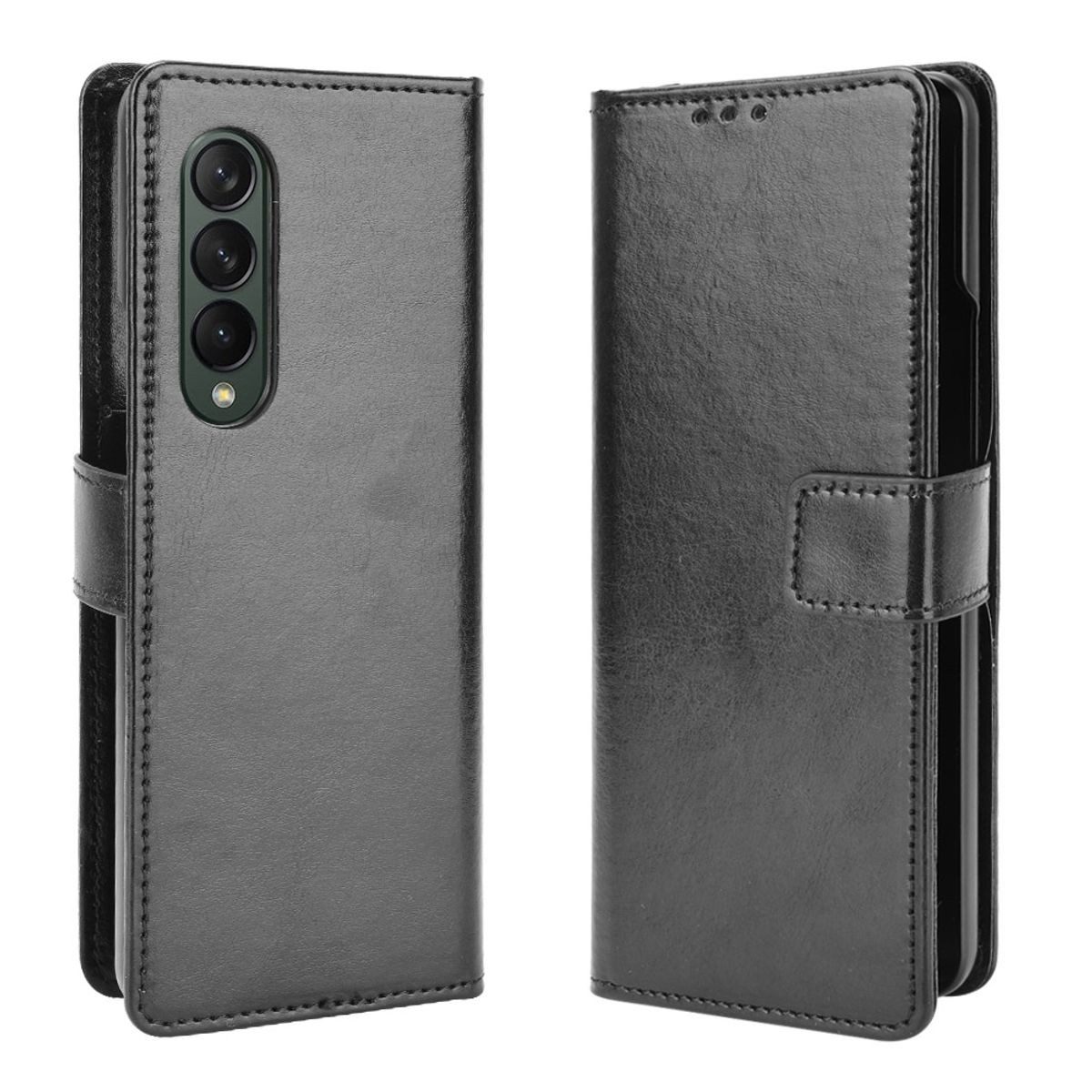 König Design Handyhülle Samsung Galaxy Z Fold3 5G, Schutzhülle Schutztasche Case Cover Etuis Wallet Klapptasche Bookstyle