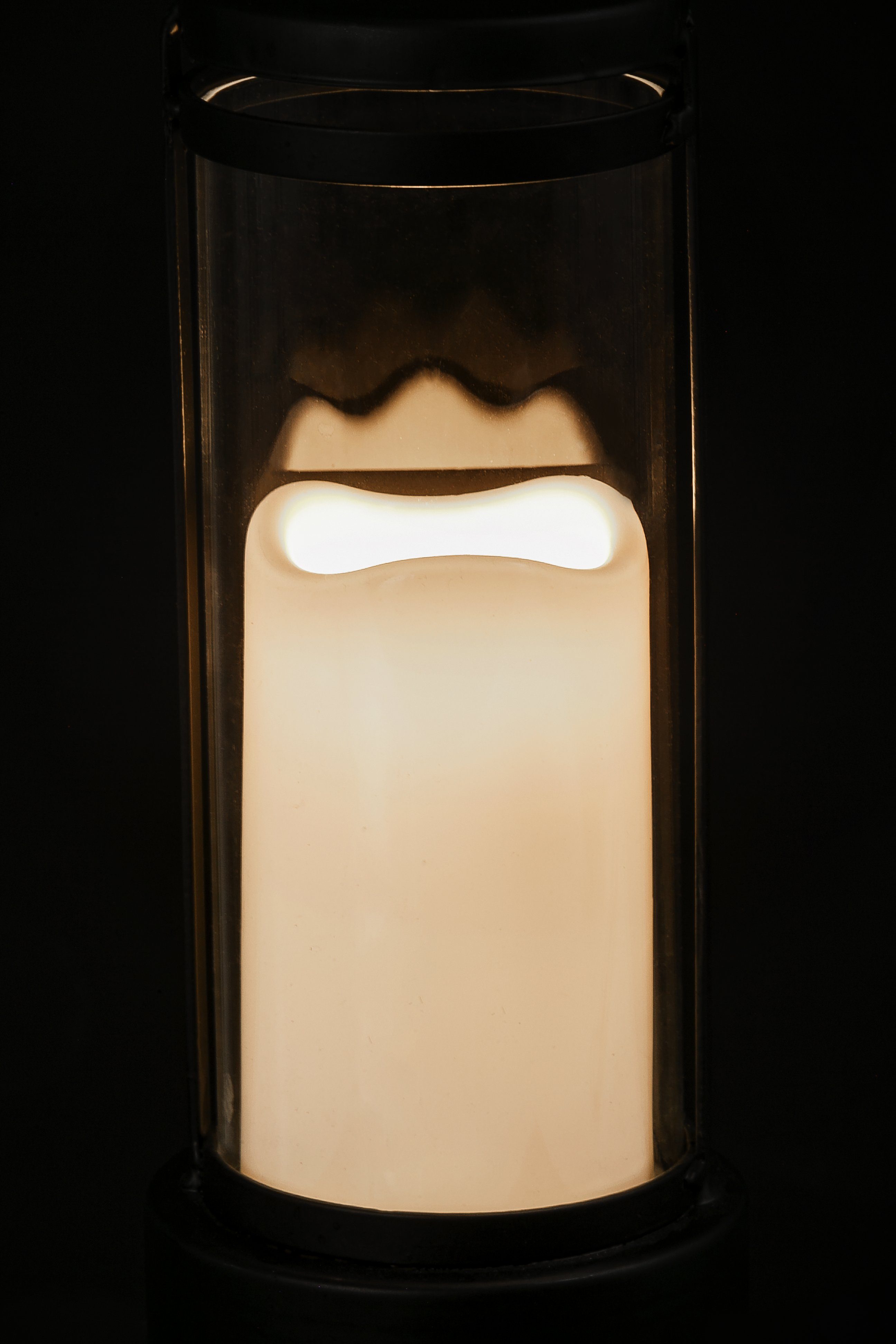 Dehner Grabkerze Grablaterne mit LED-Beleuchtung, Eisen/Glas günstig online kaufen