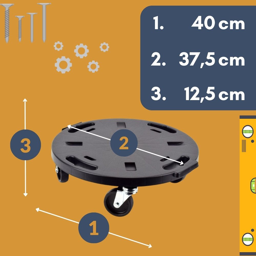 GarPet Transportroller 2er Set Transport Roller Rollbrett Werkstatt Pflanzen Möbel Pflanzen