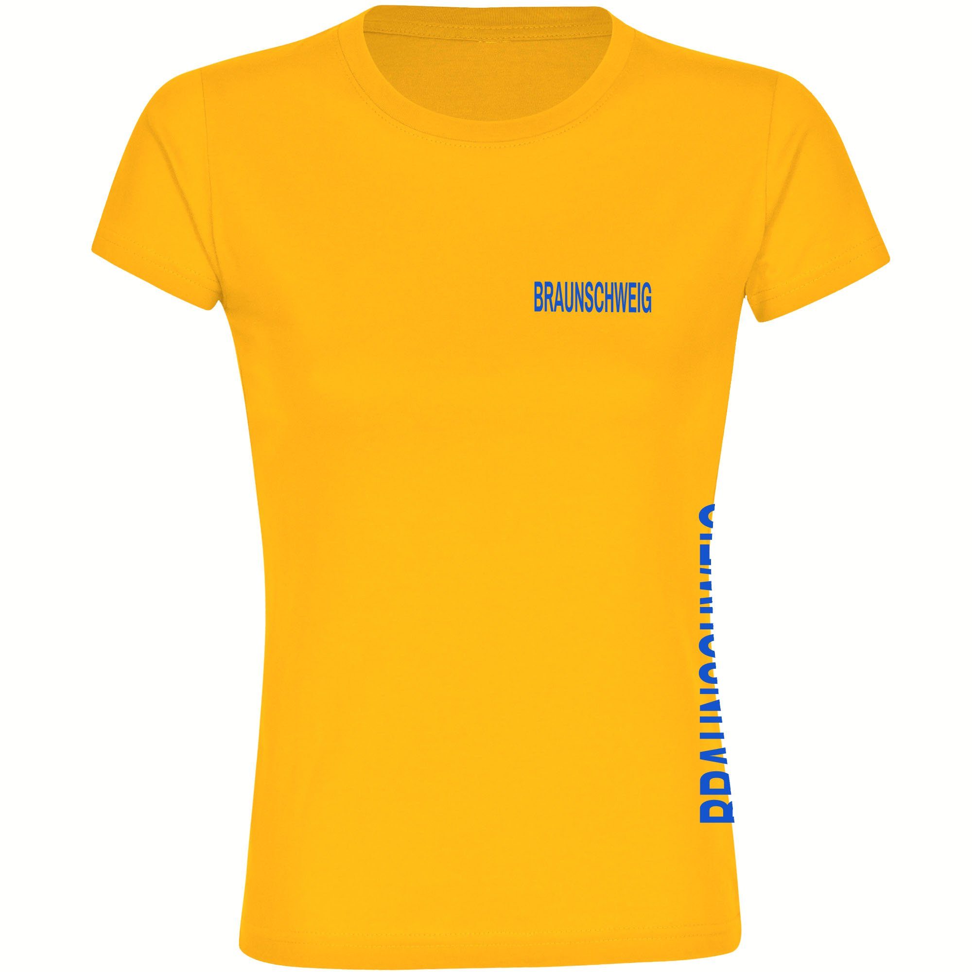 multifanshop T-Shirt Damen Braunschweig - Brust & Seite - Frauen