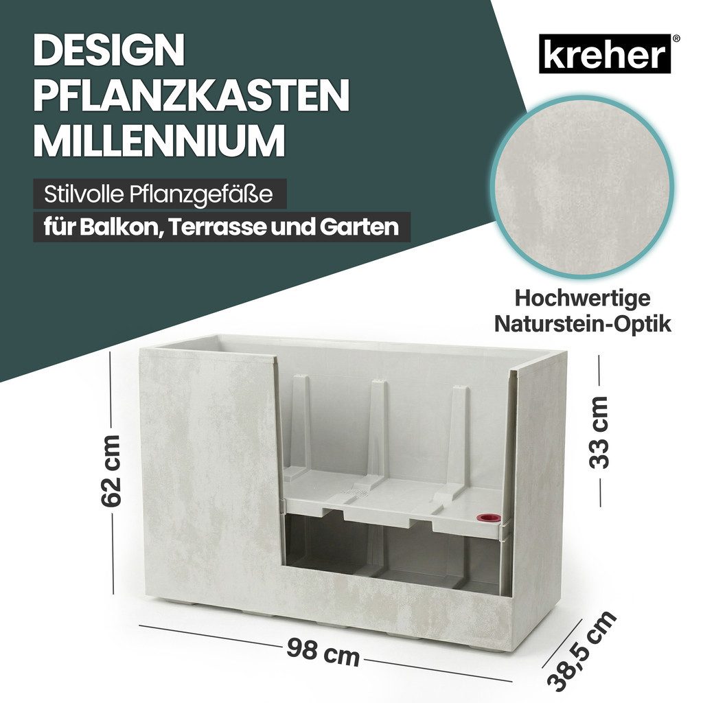 Kreher Pflanzkübel 'Millennium Fence', XXL Sichtschutz in verschiedenen Farben (1 St)