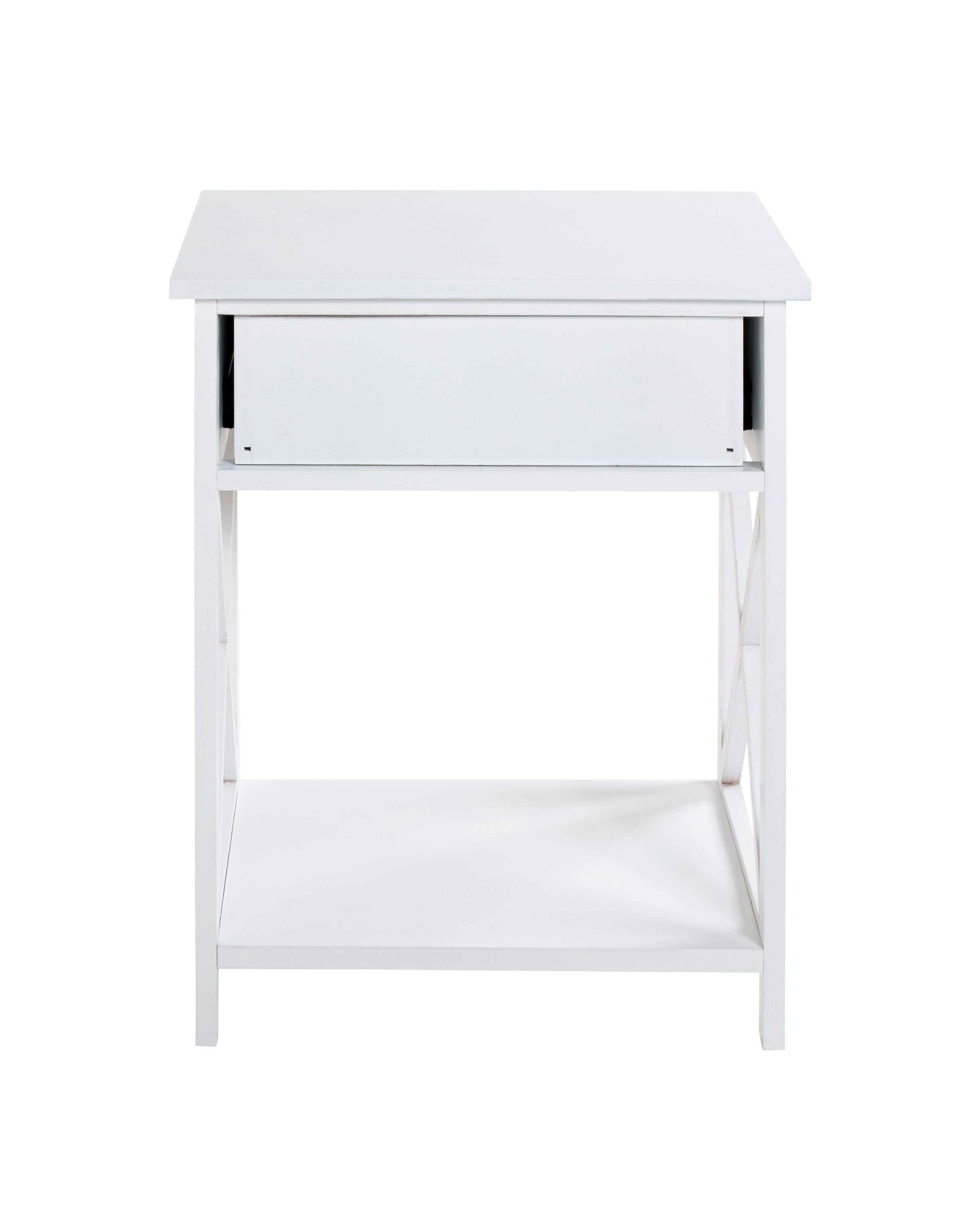 HAKU Beistelltisch Beistelltisch, HAKU Möbel 46x60x35 weiß cm) 46x60x35 BHT (BHT Beistelltisch cm