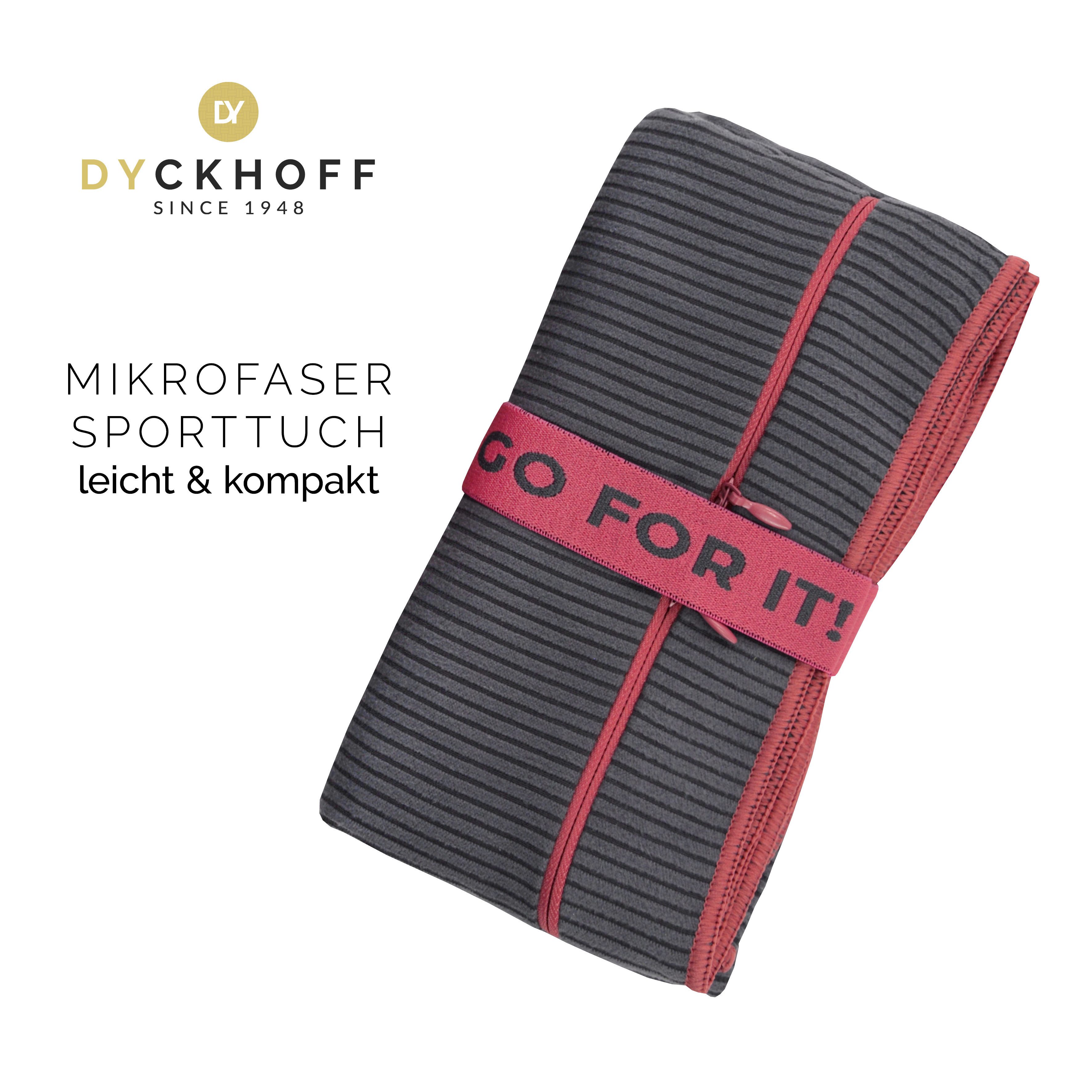Dyckhoff Handtuch Mikrofaser Sporttuch Struktur, Microfaser (1-St), Mit Überstülpkapuze, Schnelltrocknend, Leicht, Reißverschlusstasche