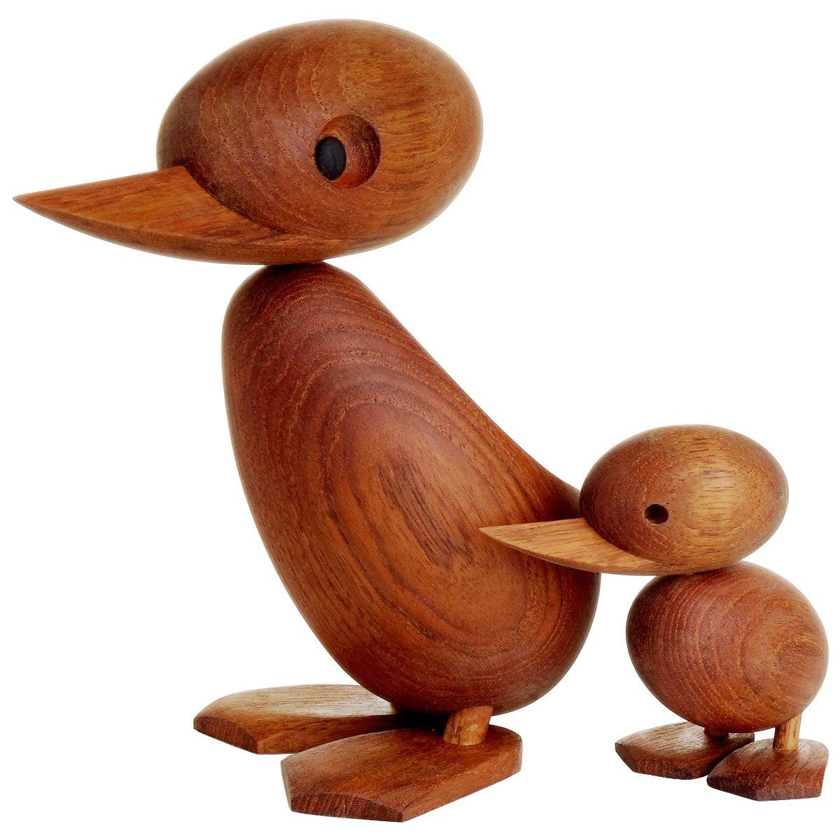 Dekofigur Holzfigur Klein 9 Designklassiker Teakholz; Duckling Dekoobjekt (Küken) Ente aus cm); Dänischer (Höhe Architectmade