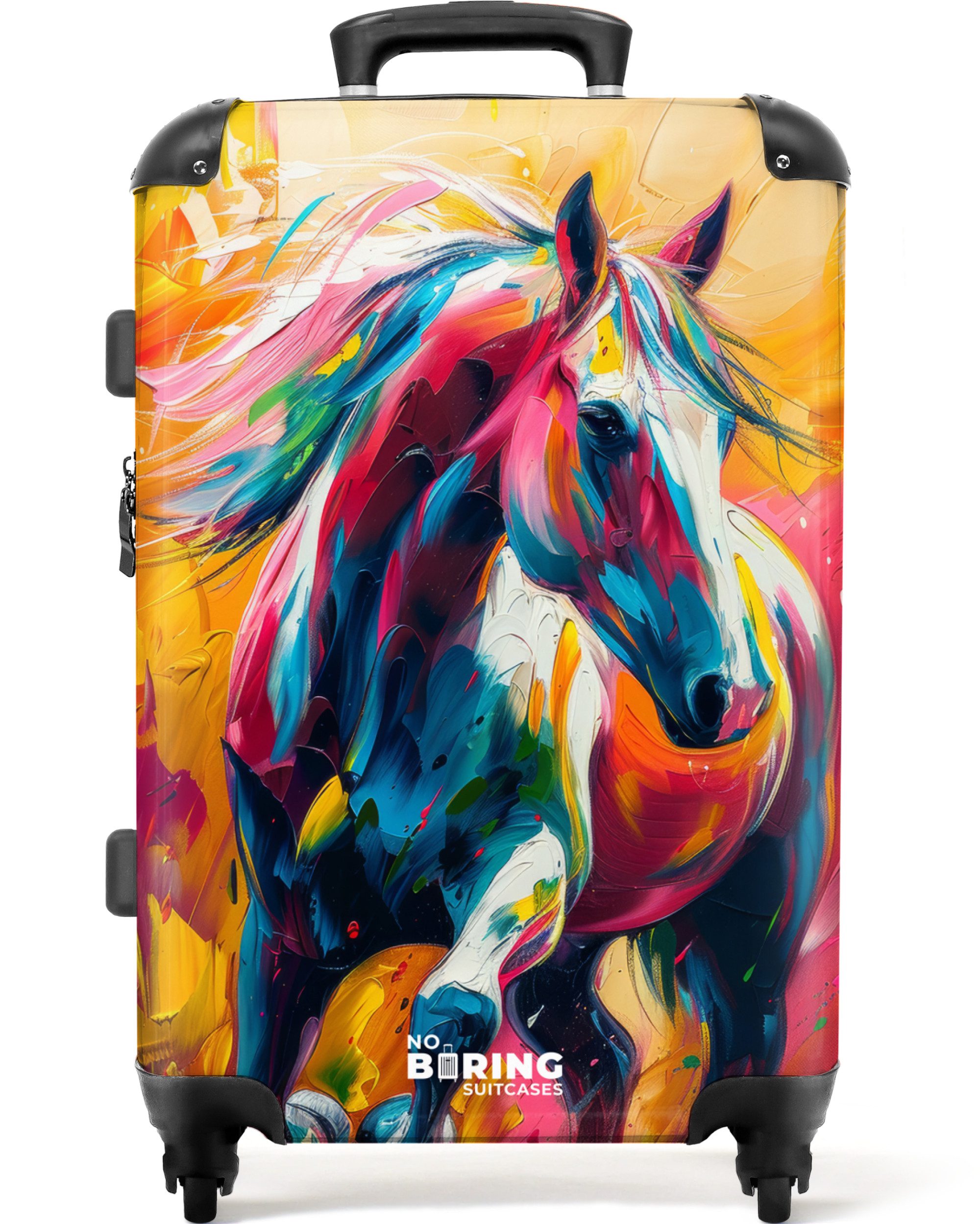 NoBoringSuitcases.com© Hartschalen-Trolley Ölgemälde Kunstwerk eines galopp günstig online kaufen