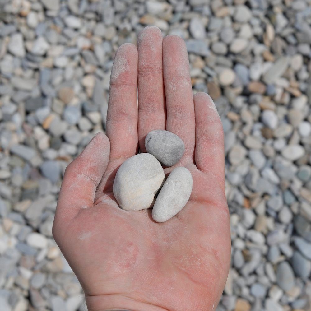 CM-Gartendesign Zierkies Drainagen Kies, (16/32mm, grau), 5kg