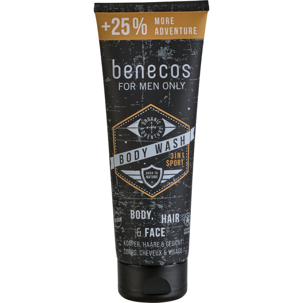 Benecos Körperöl For Men in Body Wash Sport, 250 ml