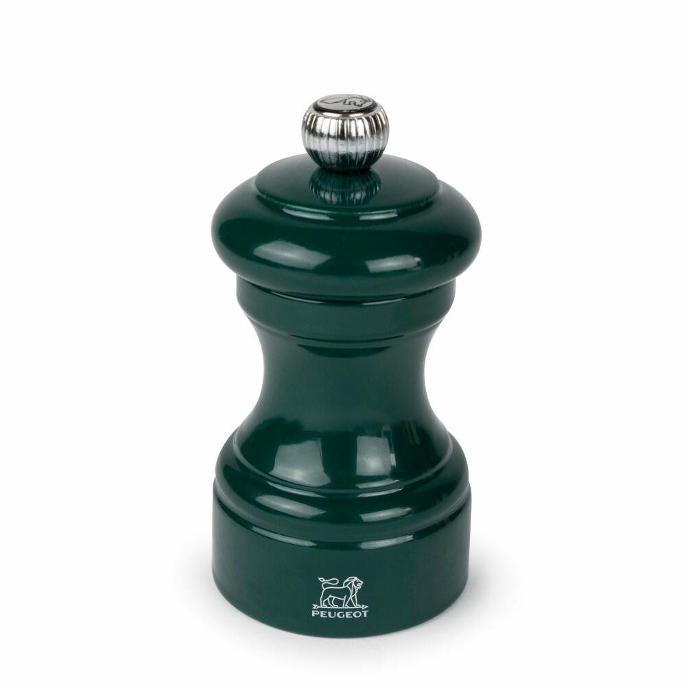 PEUGEOT Pfeffermühle BISTRO 10cm Dunkelgrün Buchenholz Lackiert Stahlm Manuell Manuell