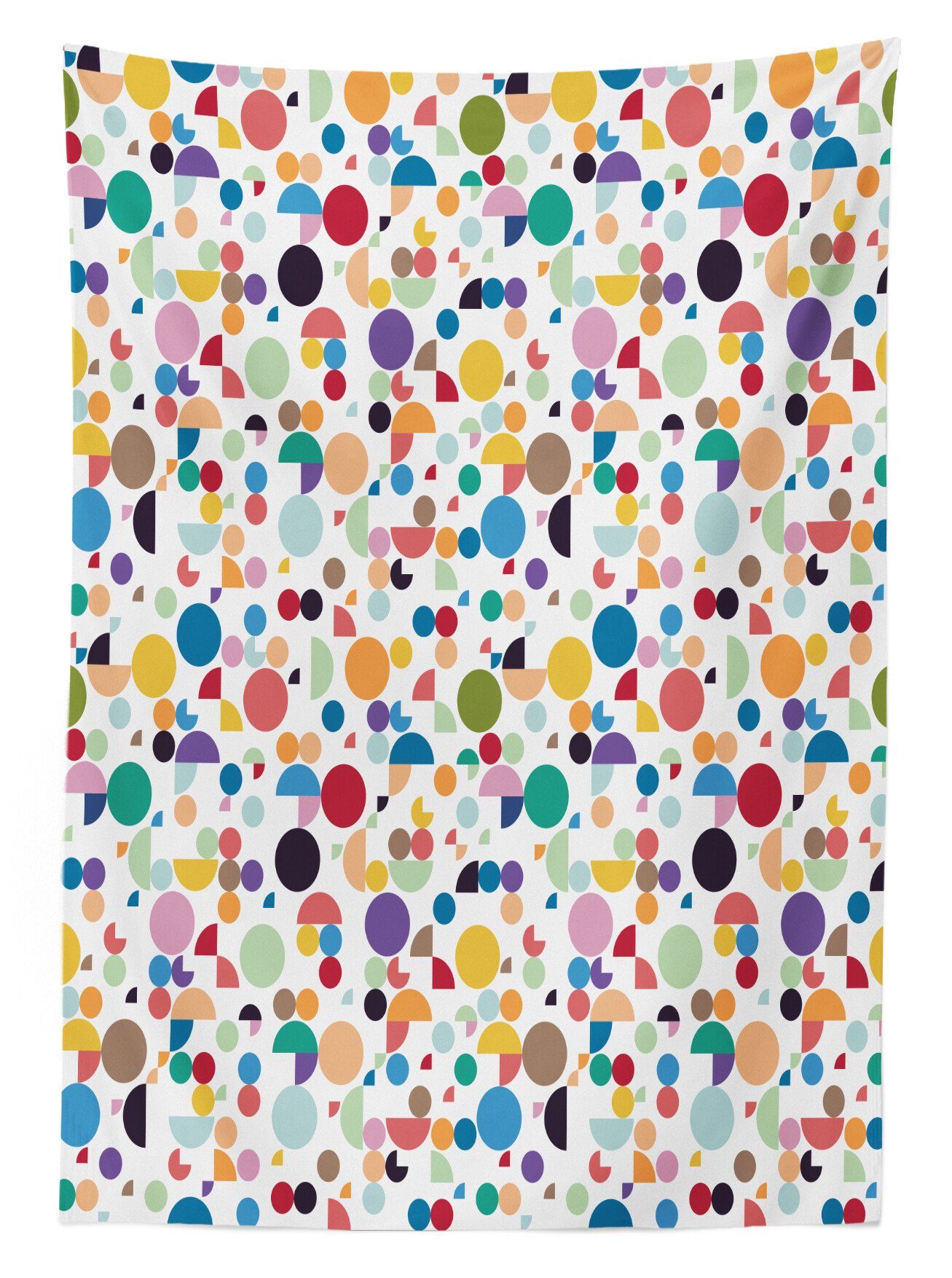 Außen Geometrisch Waschbar ovale Klare geeignet Farbfest Tischdecke den Formen Retro Für Farben, Bereich Abakuhaus