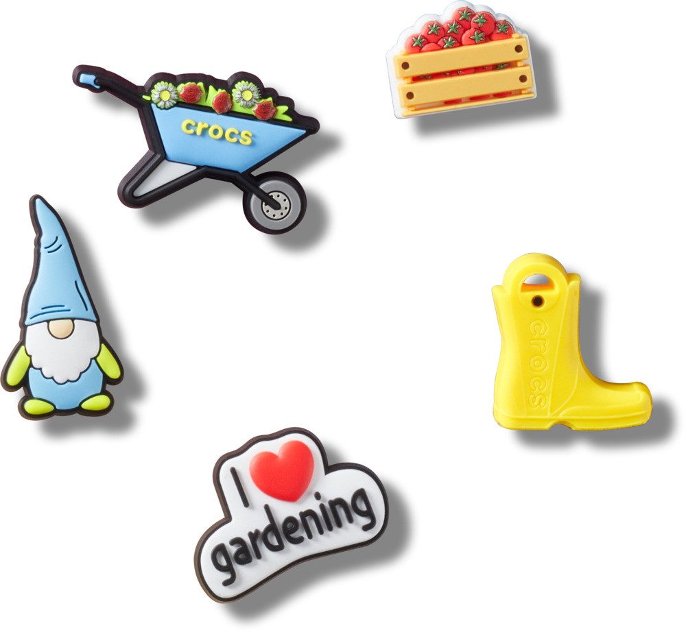 Crocs Schuhanstecker Jibbitz™ Garden (Set, 5-tlg., Kein Spielzeug. Nicht für Kinder unter 3 Jahren geeignet), Schuh Charms für Garten Liebhaber