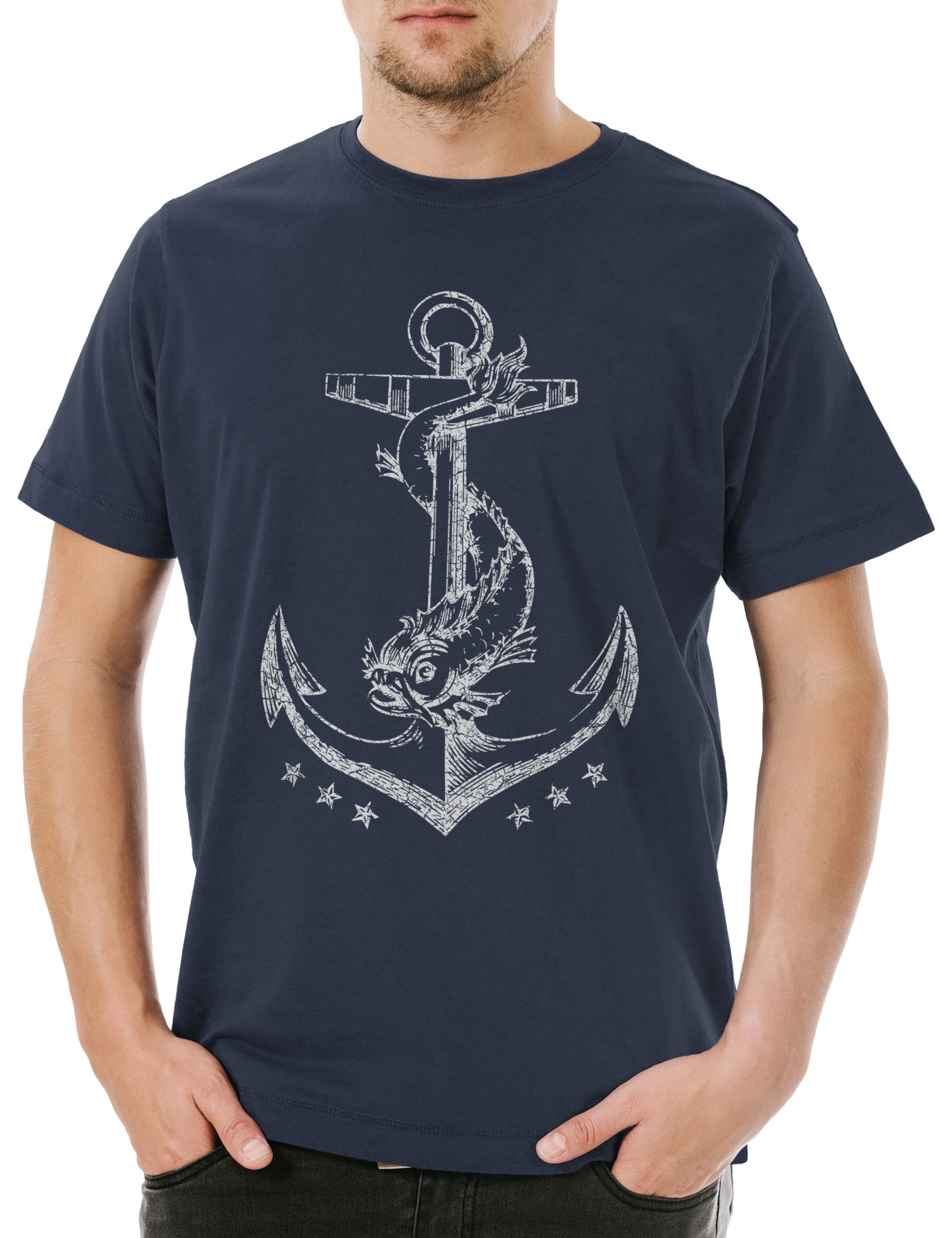 Urban Backwoods Print-Shirt Anchor II Herren T-Shirt Anker Tattoo Segler Segeln Sport Sports (1-tlg) Sailor Matrose Segelboot Sailboat
