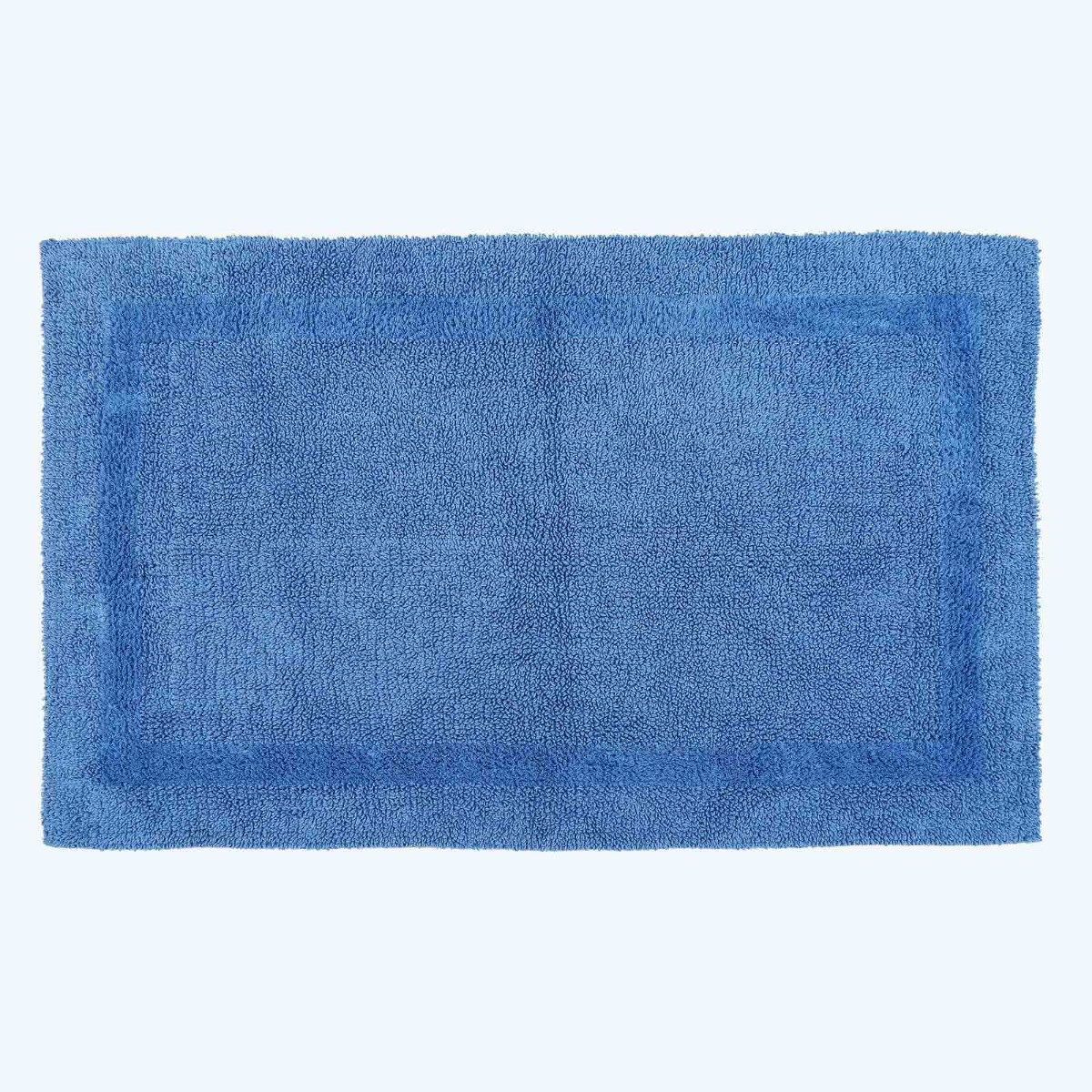Homescapes Badematte XXL-Badematte blau 70x120 cm aus 100% Baumwolle, Höhe 20 mm, 70 x 120 cm