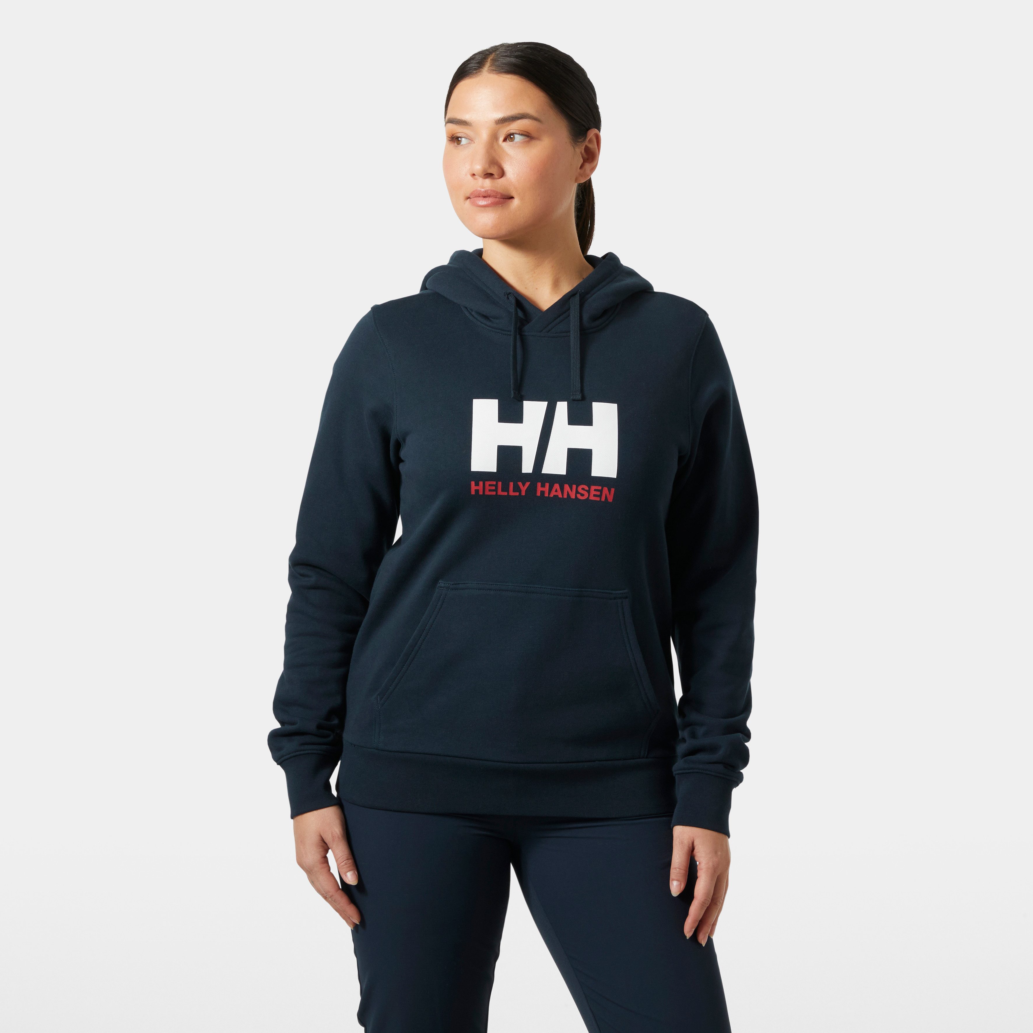 Helly Hansen Kapuzensweatshirt W HH LOGO HOODIE sportlicher Schnitt, für Outdoormode und Streetwear