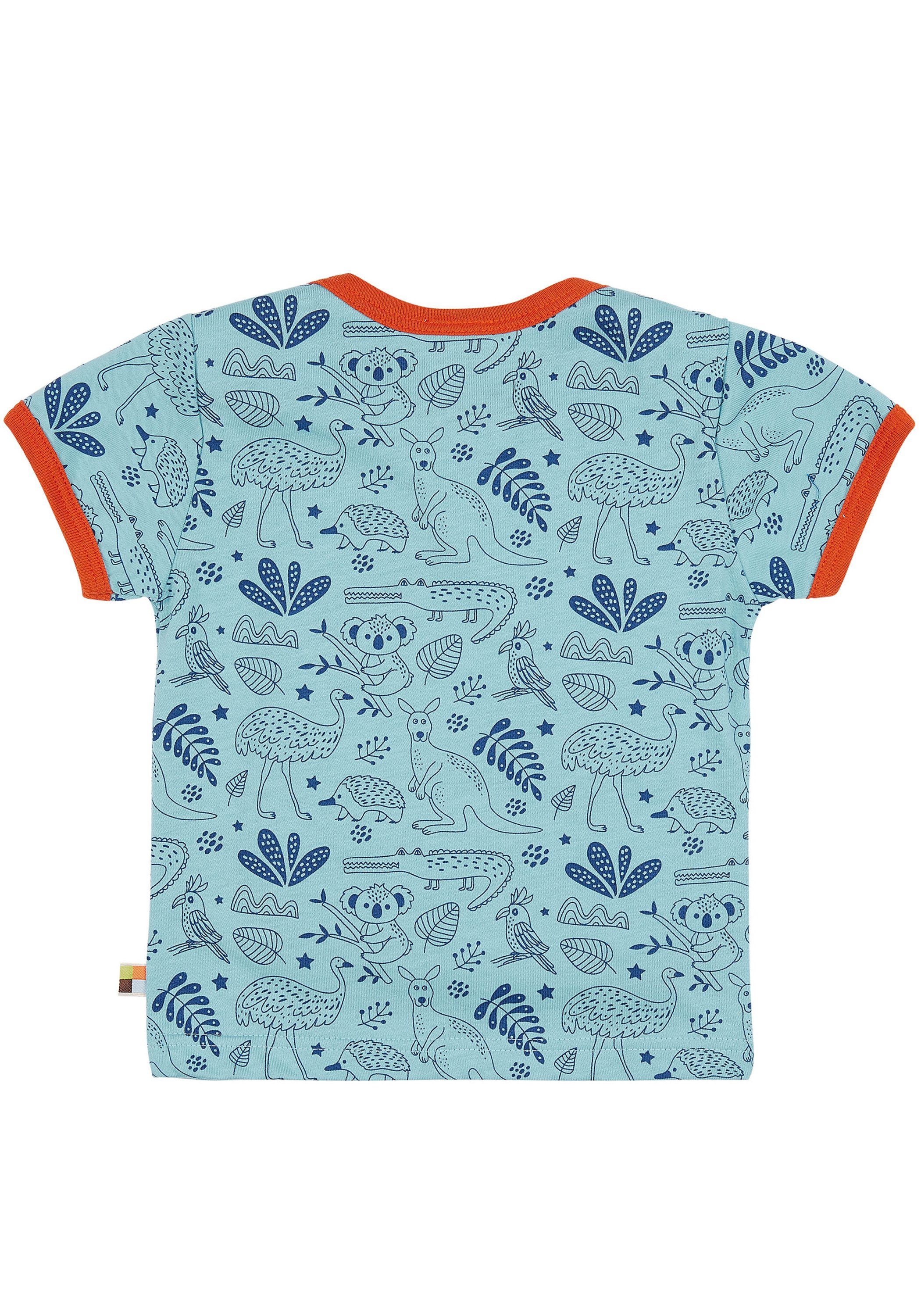 loud für proud T-Shirt LAGOON Babys und Kleinkinder mit Label-Applikationen Kurzarm T-Shirt +