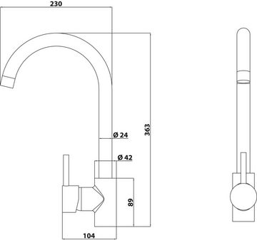 SCHÖNER WOHNEN-Kollektion Waschtischarmatur Cantis Wassersparend, Kaltstart, für Aufsatz- oder Hänge-Waschtisch, Chrom