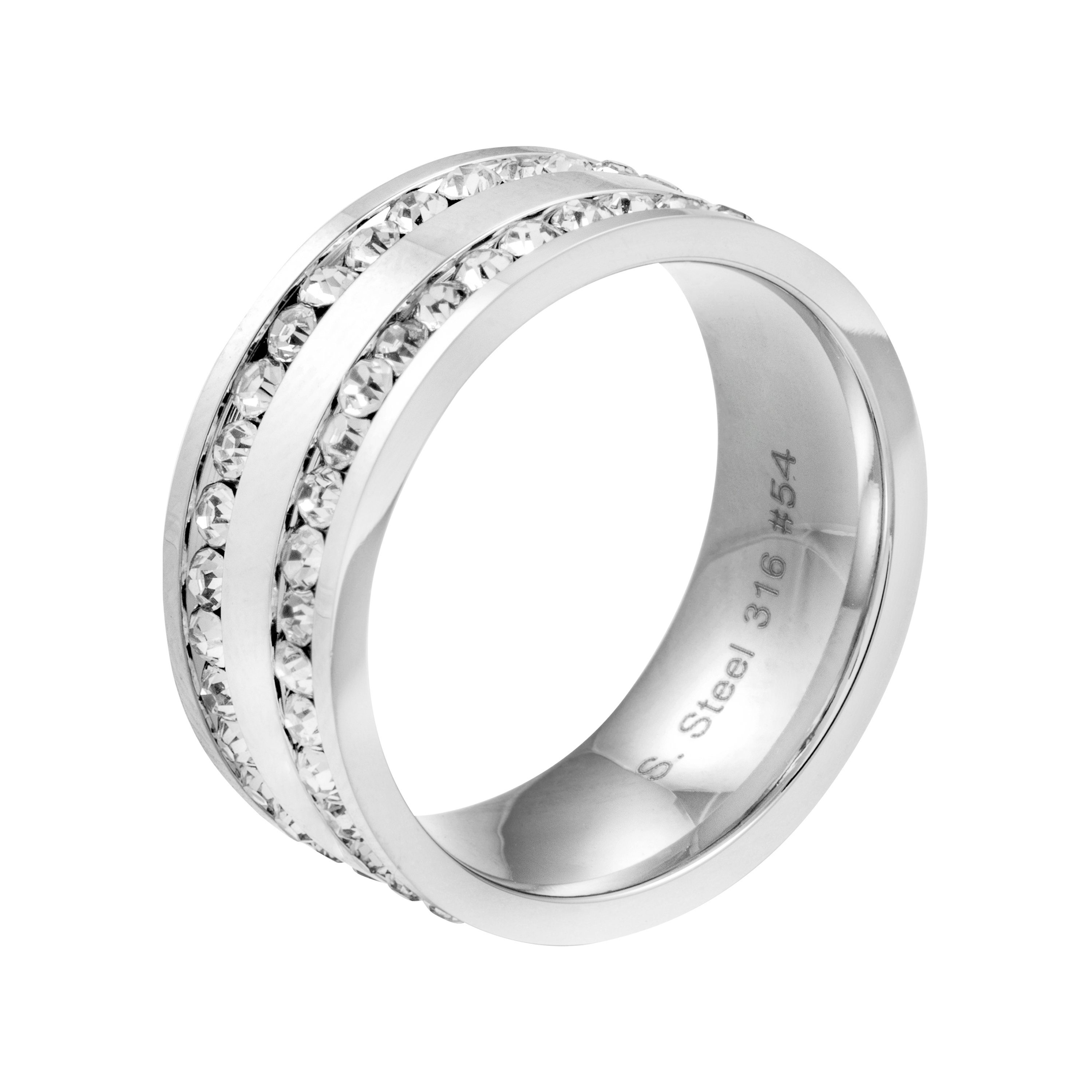 meditoys Fingerring Damen-Edelstahlring · silberfarben mit günstig online kaufen