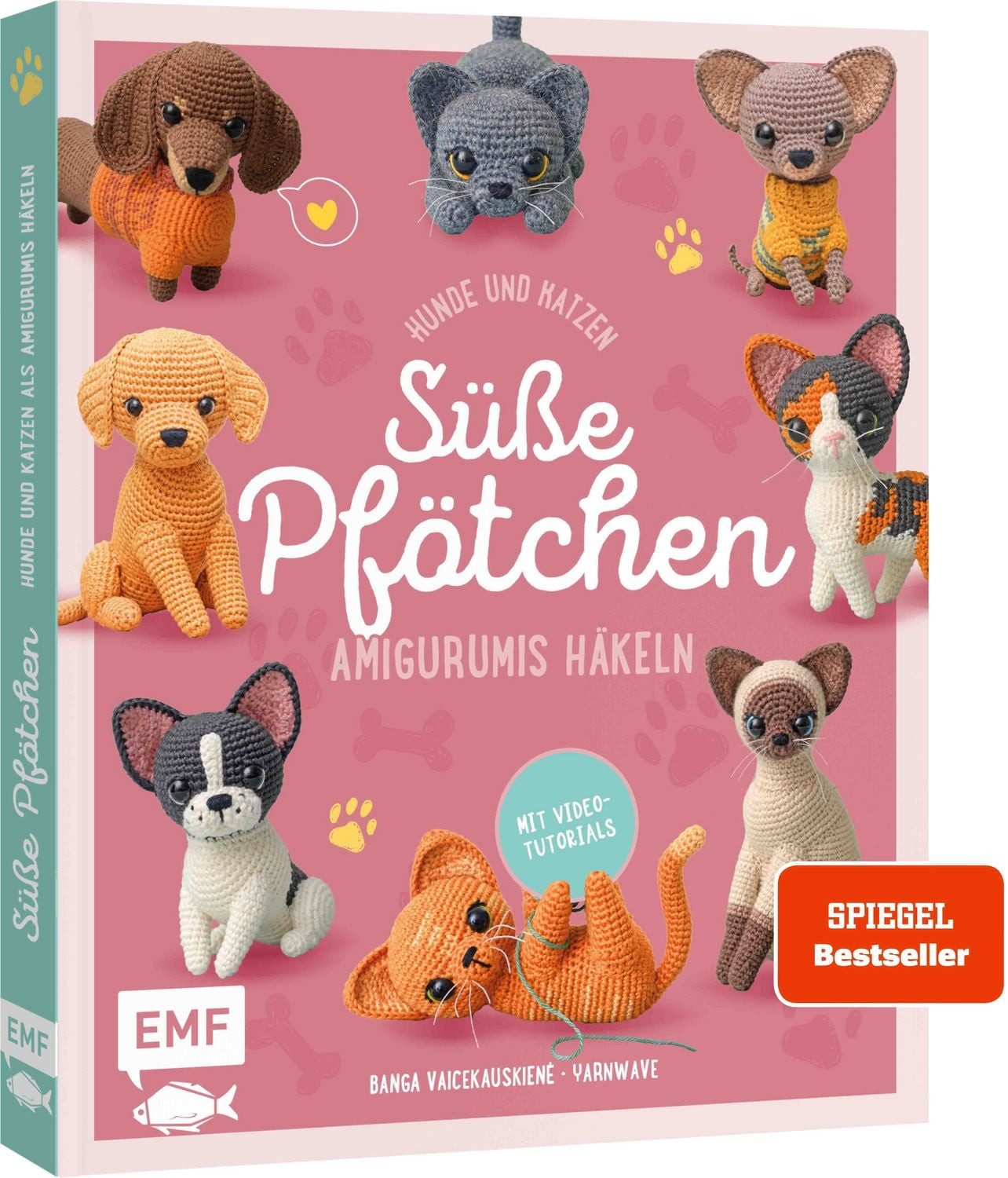 DIY-Buch Süße Pfötchen – Hunde und Katzen als Amigurumis häkeln 15 zuckersüße P Banga Vaicekauskienė