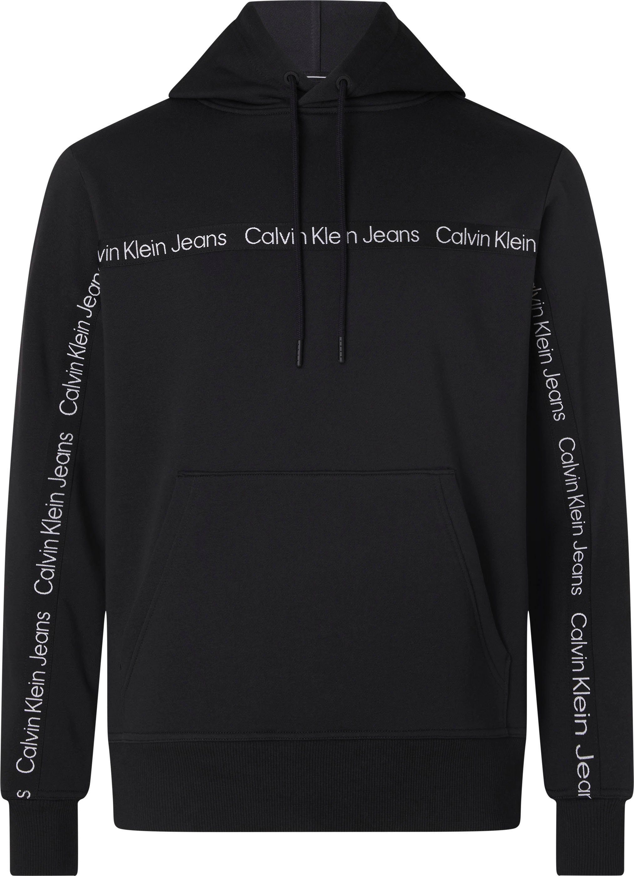 Calvin Klein Jeans Plus Hoodie mit Logostickereien vorne auf der Brust und an den Ärmeln