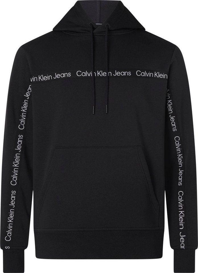 Calvin Klein Jeans Plus Hoodie mit Logostickereien vorne auf der Brust und  an den Ärmeln