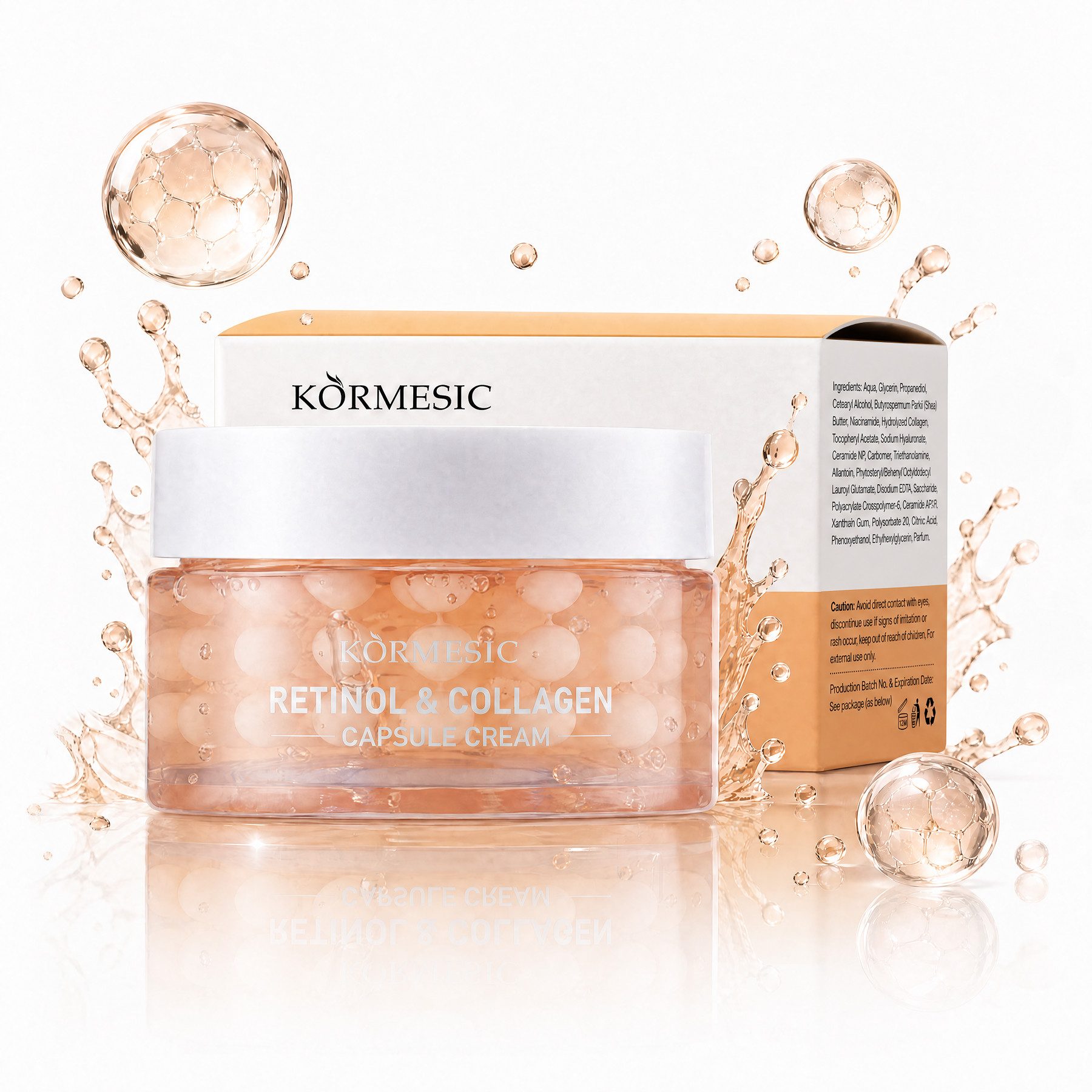 KORMESIC Tagescreme Gesichtscreme Retinol Kollagen Kapselcreme Anti-Aging Nachtpflege, 1-tlg., Hautpflege, Gesichtscreme, Kapselcreme, Nachtpflege