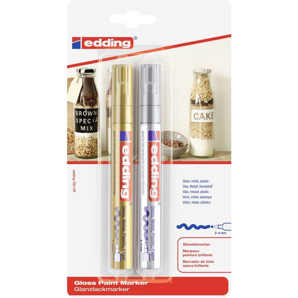 Lackmarker Glanzlackmarker 2er-Blister sortiert