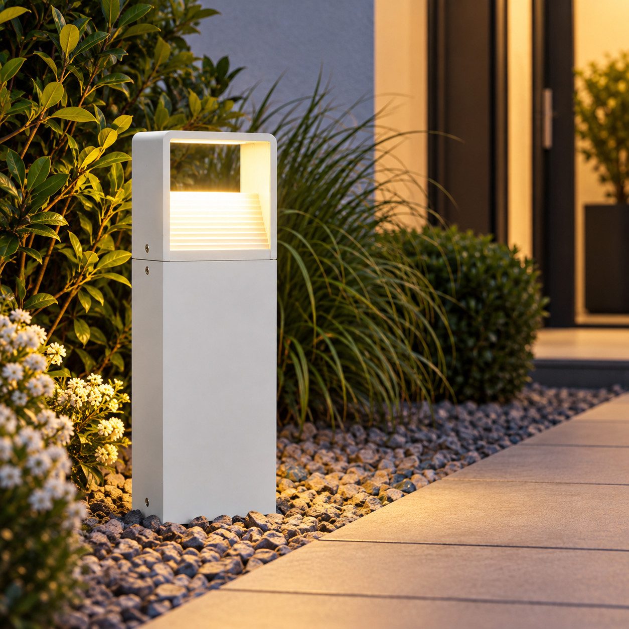 EGLO Außen-Stehlampe LED Außensockelleuchte Sockelleuchte Außenleuchte Gartenleuchte, Außenbeleuchtung Gartenbeleuchtung Gartenlampe Wegeleuchte Wegelampe