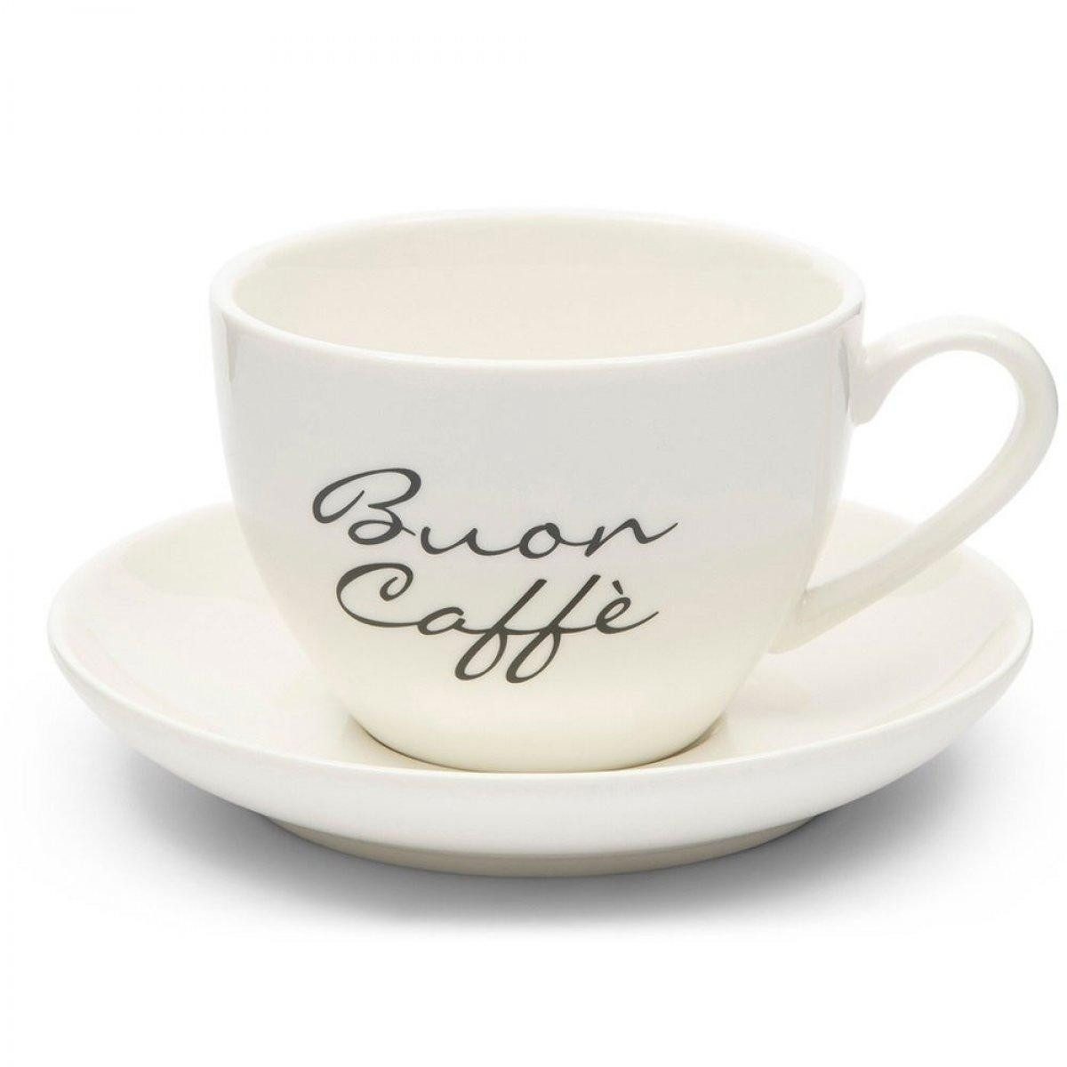 Rivièra Maison Tasse Kaffeetasse Buon Caffè Cup & Saucer (2-teilig)