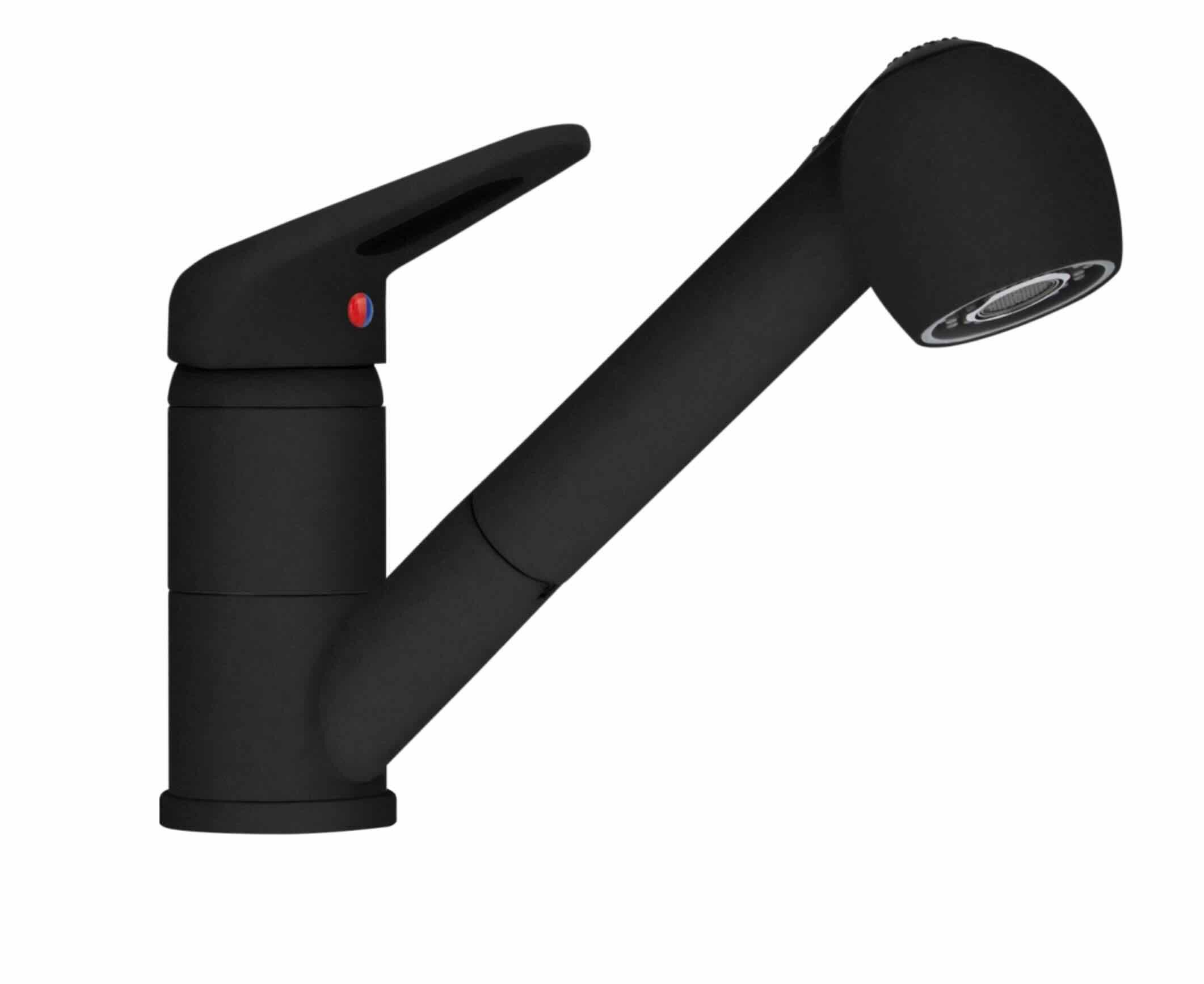 FRANKE Küchenarmatur FRANKE Armatur Novara Plus Brause Obenbedienung, Black Matt