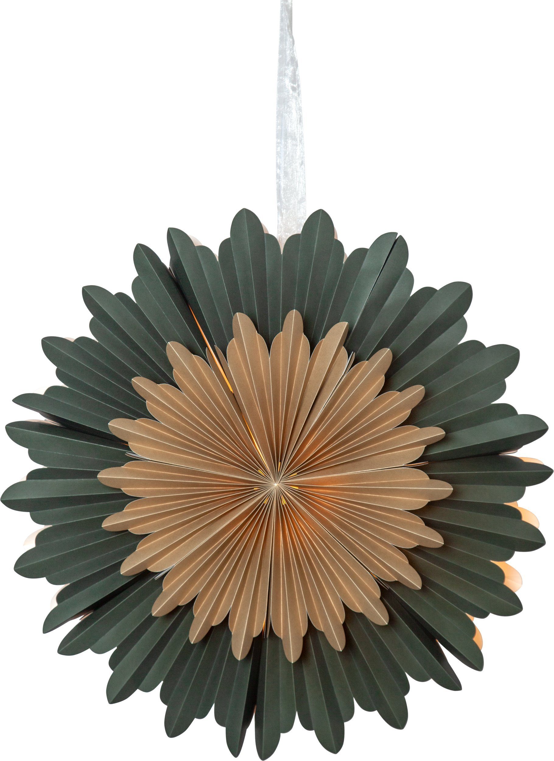 EGLO Papierstern Crystal, Weihnachtsstern für innen, Wand Deko Wohnzimmer, Ø 50 cm