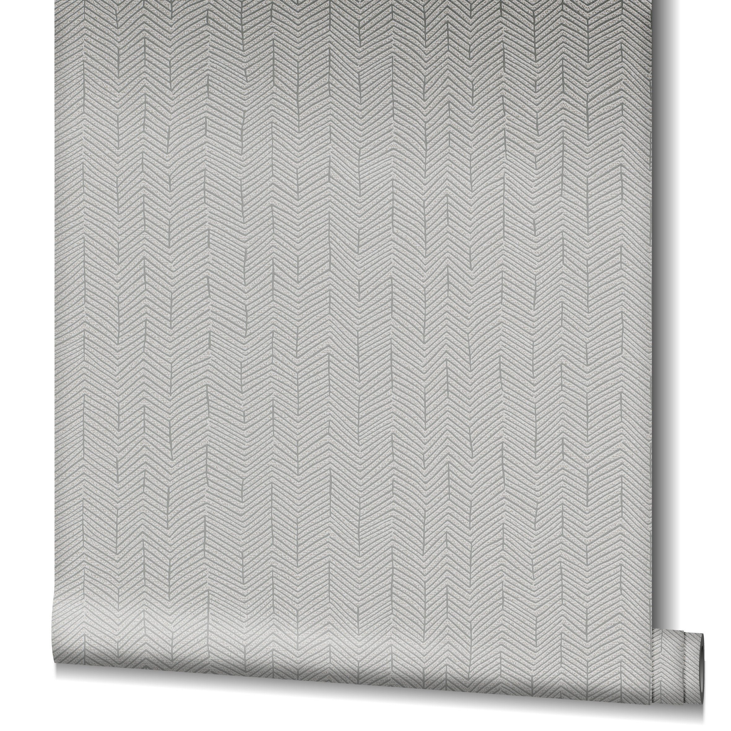 Marburg Vliestapete Herringbone Harmony, Fischgratmuster, moderne Tapete für Wohnzimmer Schlafzimmer Küche