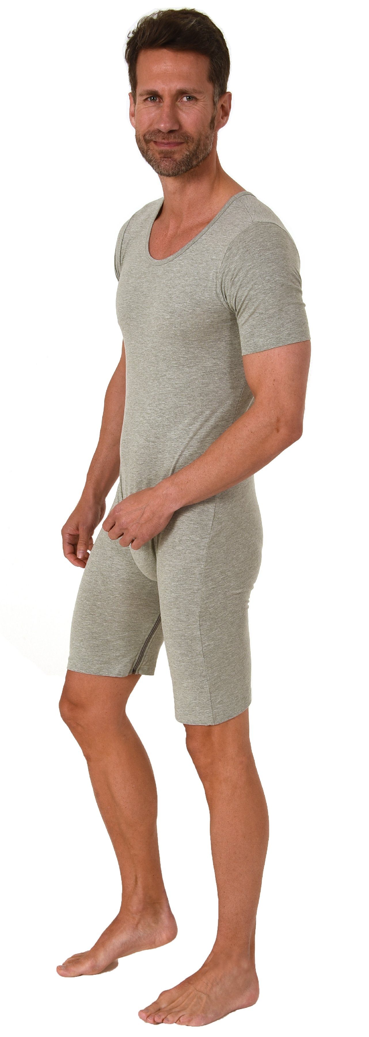 Normann Care Pyjama Pflegebody kurzarm - UNISEX - mit Beinreißverschluss