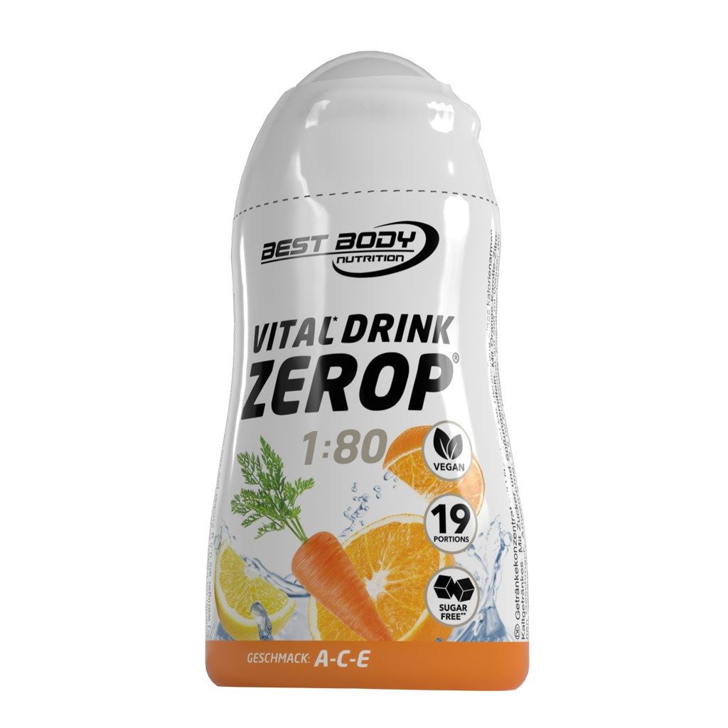 Best Body Nutrition Vital Drink Zerop - 48 ml Squeeze Flasche Flüssigkeit, Getränk