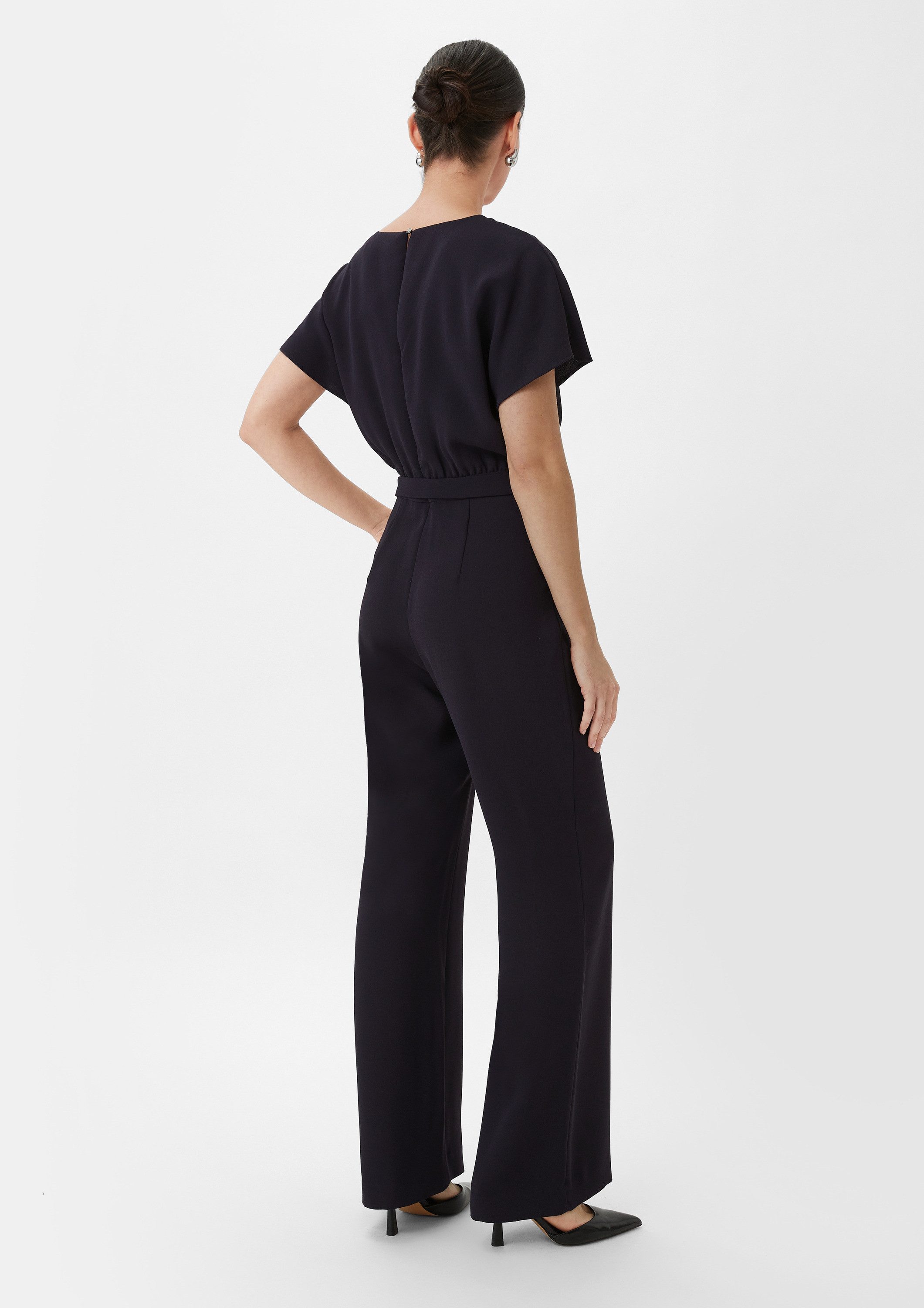 comma Jumpsuit Overall Overall mit integriertem Gürtel