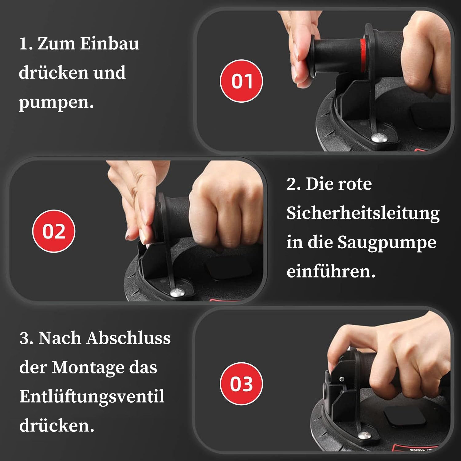 Refined Living Plattenheber 8" Glassauger Saugheber mit Druckanzeige Fliese günstig online kaufen