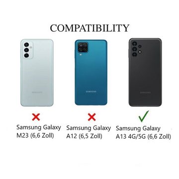 CoverKingz Handyhülle Hülle für Samsung Galaxy A13 4G/5G/A04s Handyhülle Silikon Case 16,76 cm (6,6 Zoll), Handyhülle Bumper Silikoncover Softcase Carbonfarben