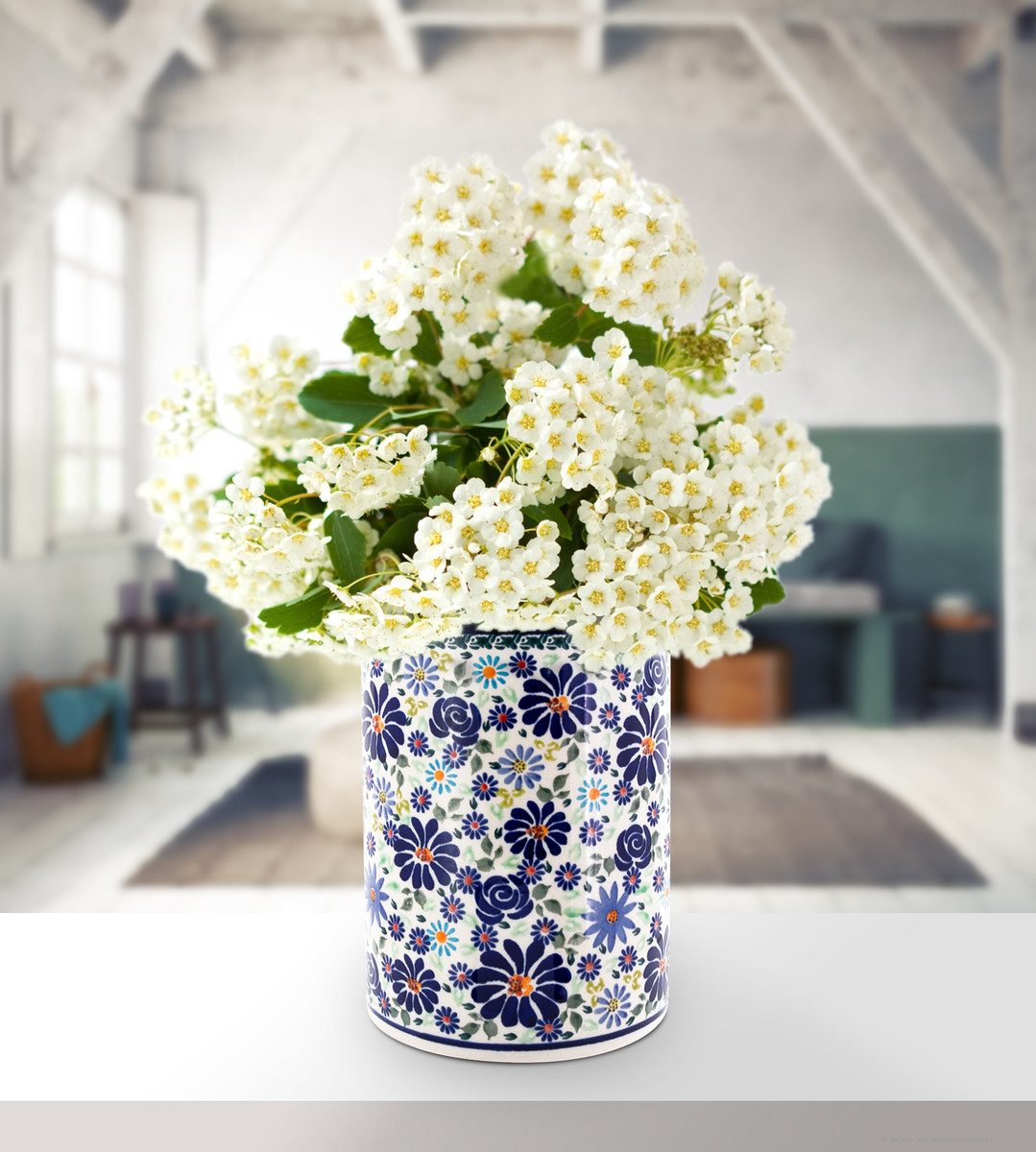 Bunzlauer Keramik Tischvase Bunzlauer Keramik 1,9L Vase "Sophia" Ø13xH17,6cm Blumenvase DekorDU126