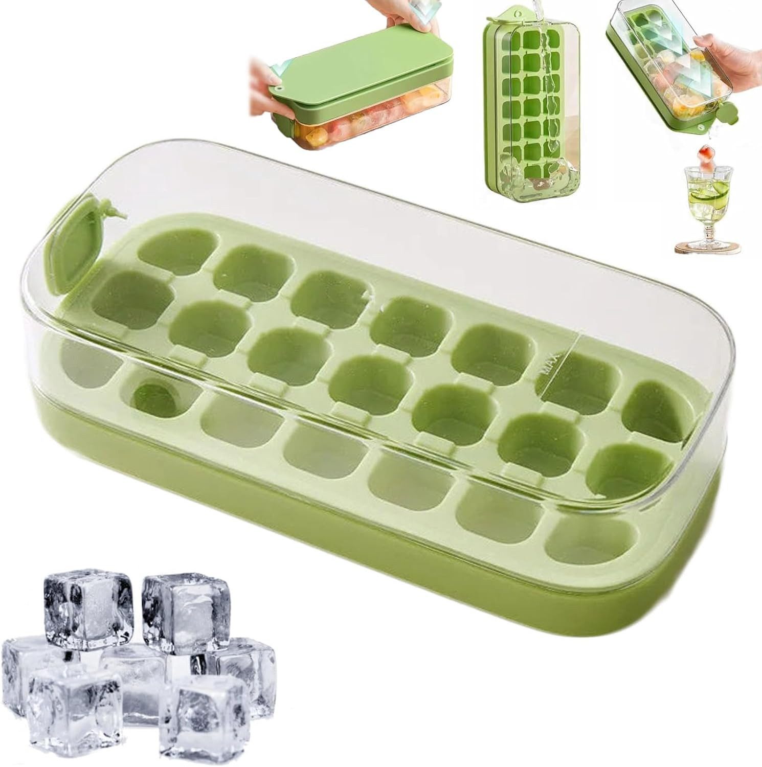 Eiswürfelform Vertikale Eiswürfelform mit Deckel Magic Ice Cube Maker Tray