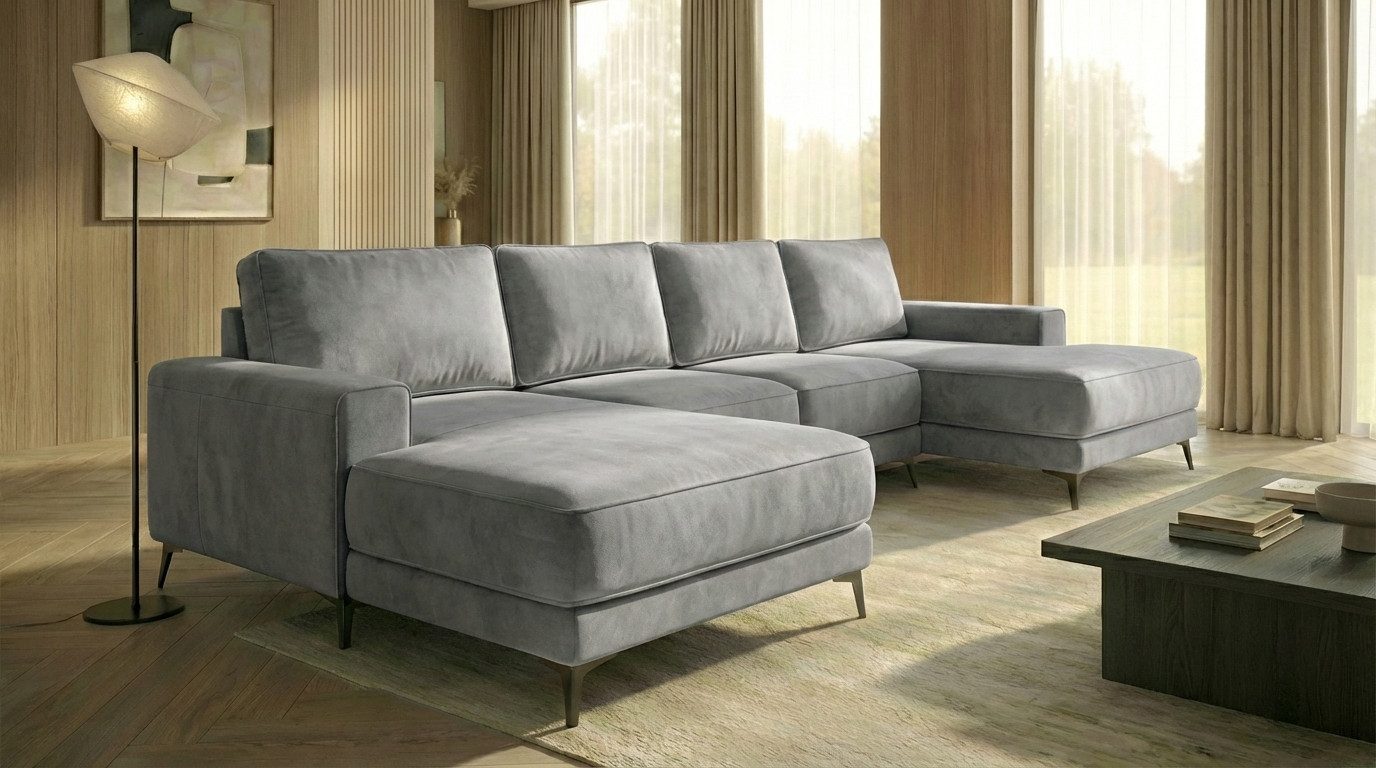 Ecksofa VIENA, FABIO, VALTOR, MODENA mit Schlaffunktion, Bonellfederkern