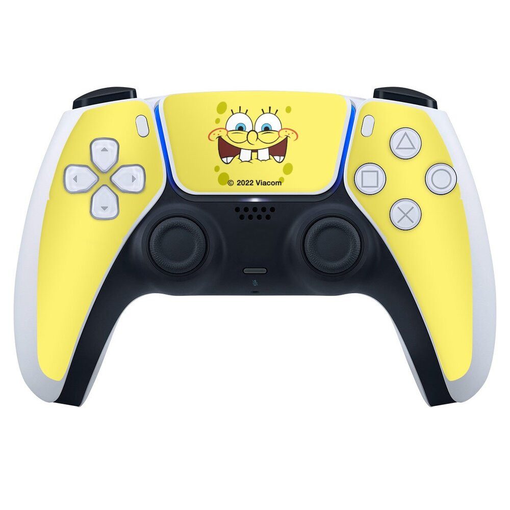 DeinDesign Konsolen-Cover Spongebob Schwammkopf Offizielles Lizenzprodukt Kindheit, Sony Playstation 5 Controller Skin Aufkleber Sticker Folie