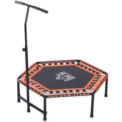 HOMCOM Fitnesstrampolin Fitness-Trampolin mit Haltegriff