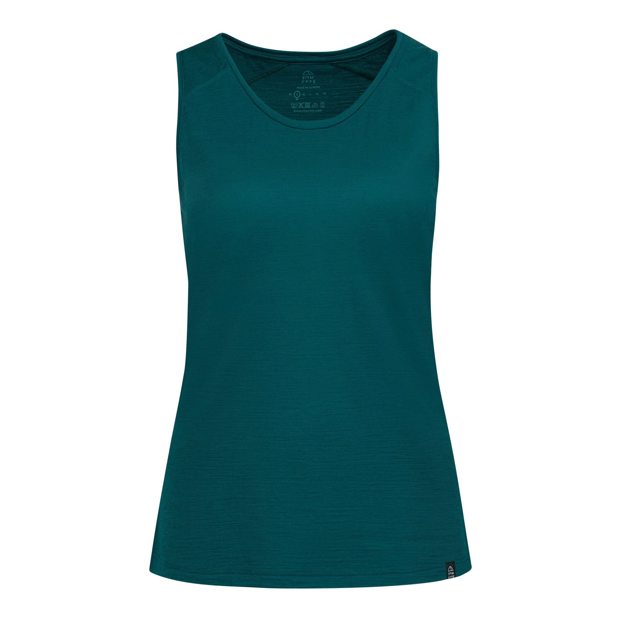 Tom Fyfe Tanktop TOM FYFE Merino Tank-Top Damen Deep Teal / M