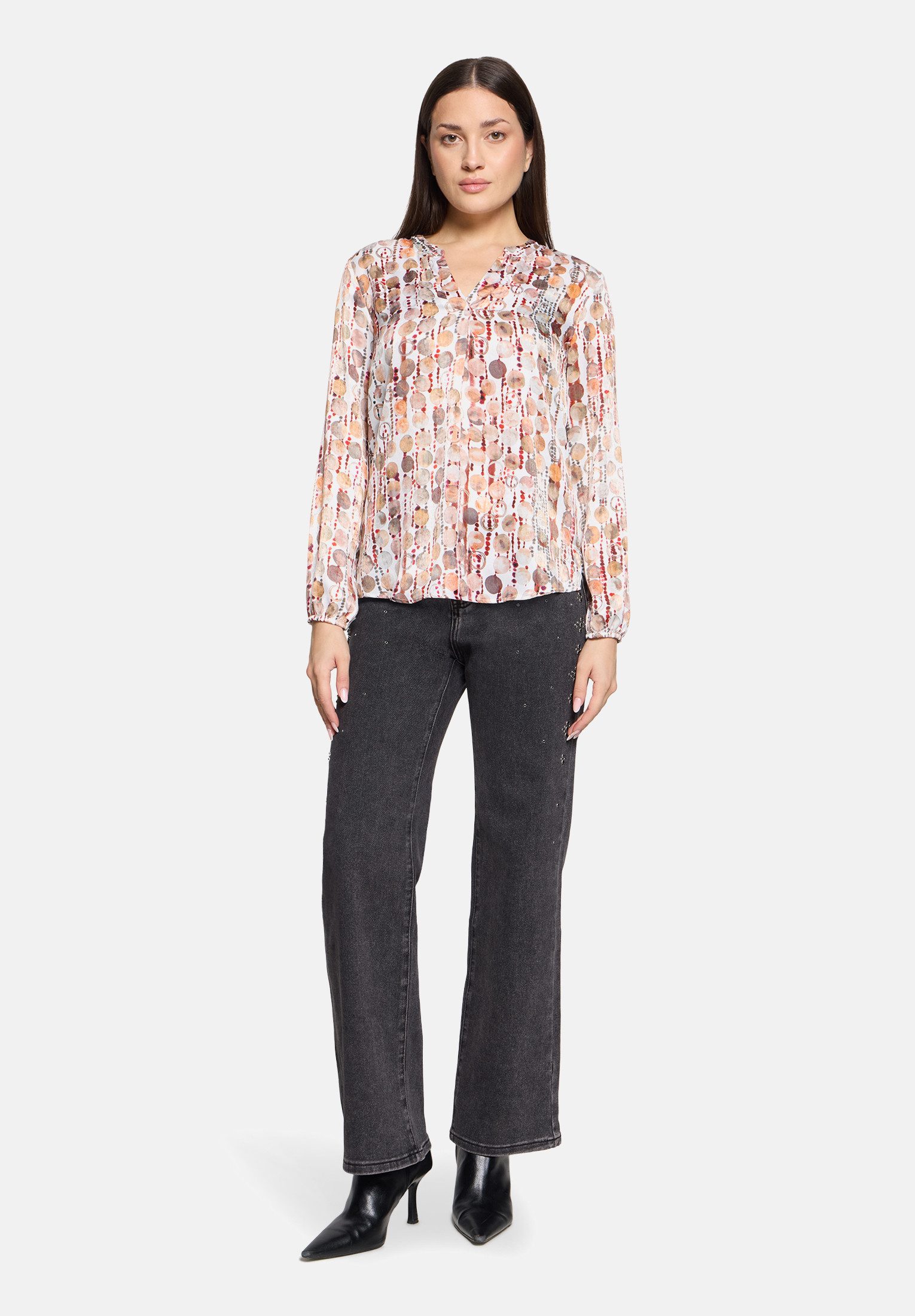 Cartoon Stretch-Jeans Damen mit Strass