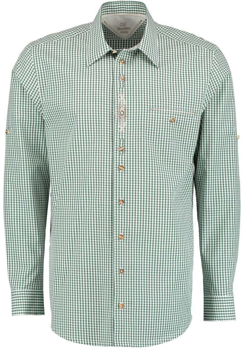 OS Trachtenhemd Regular Fit - Modernes Trachtenhemd Mit Stickdetails