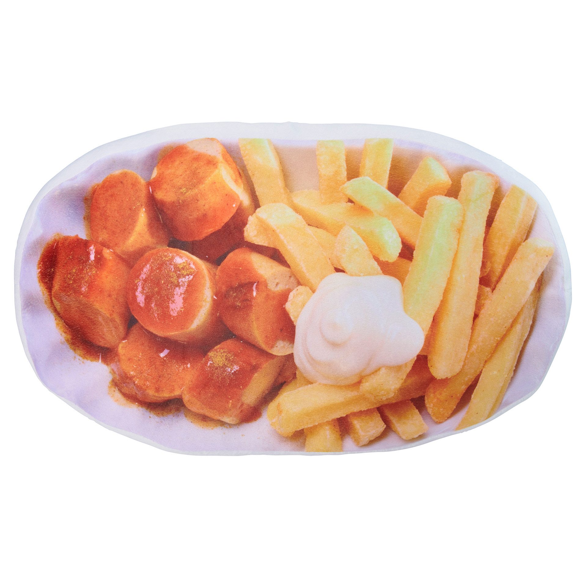 United Labels® Dekokissen Currywurst & Pommes